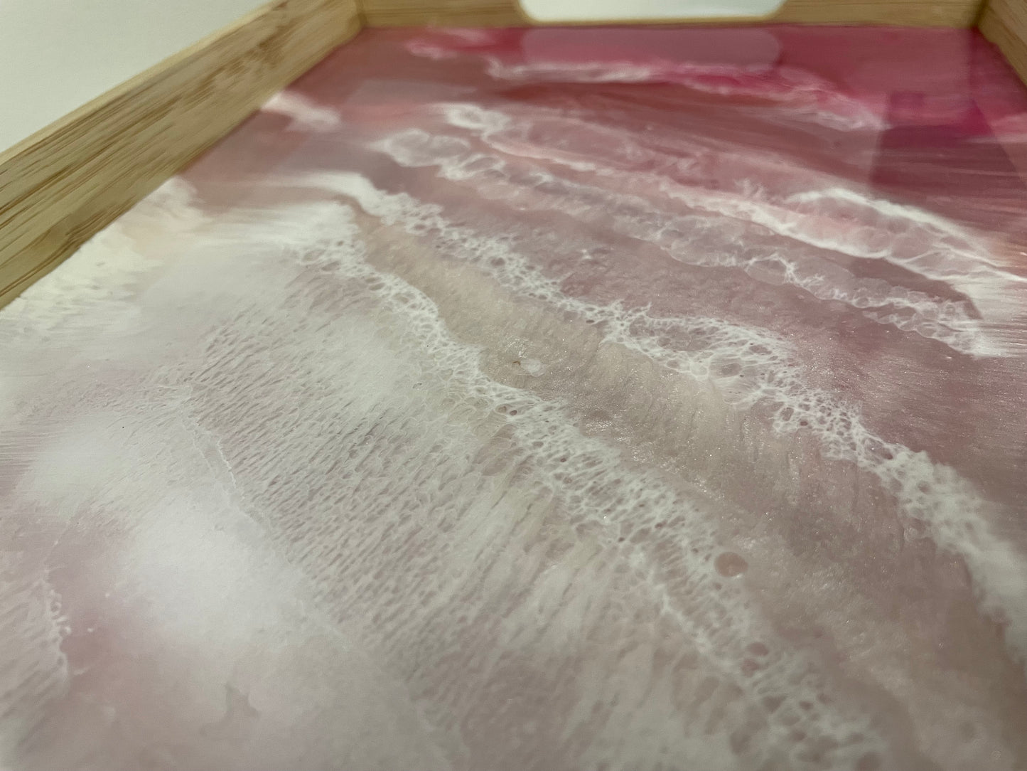 pink ocean-inspired serving tray