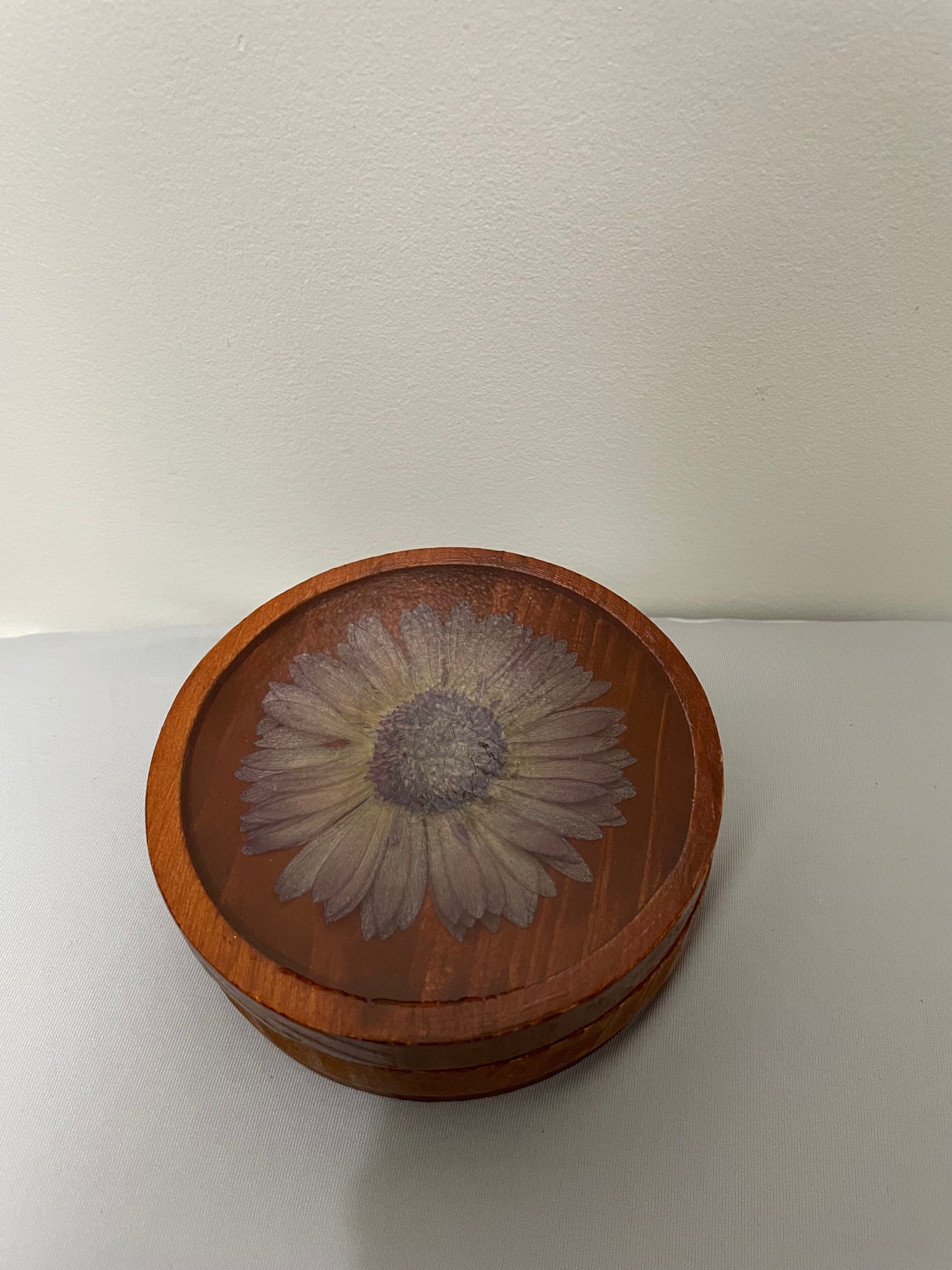 Real Flower Resin & Wood Coaster Set (7 pcs)