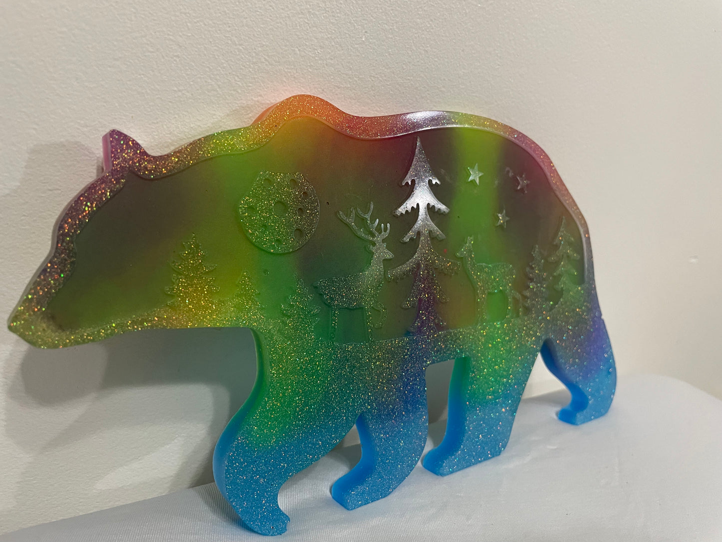 Bear Wall Decoration with Forest & Deer Design
