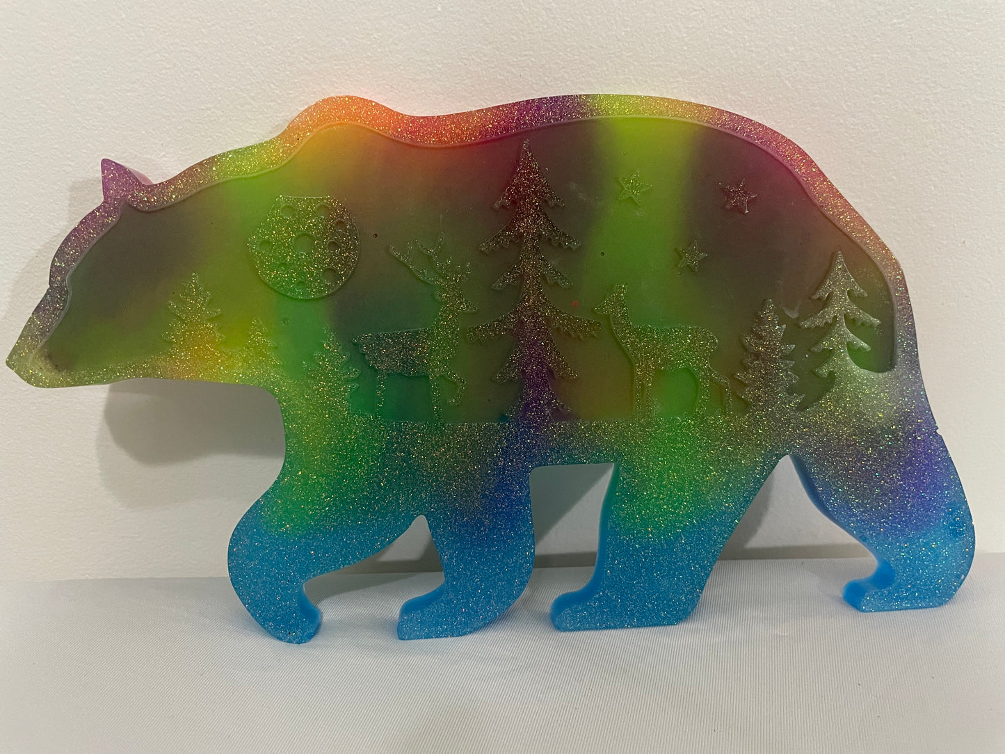 Bear Wall Decoration with Forest & Deer Design