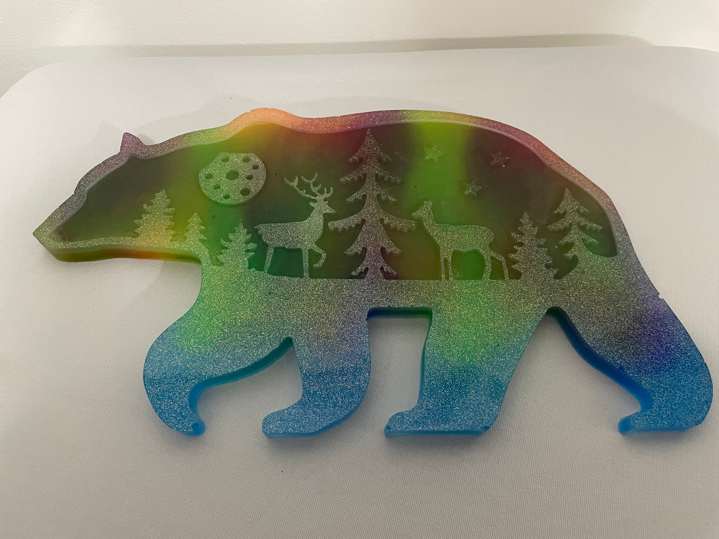 Bear Wall Decoration with Forest & Deer Design