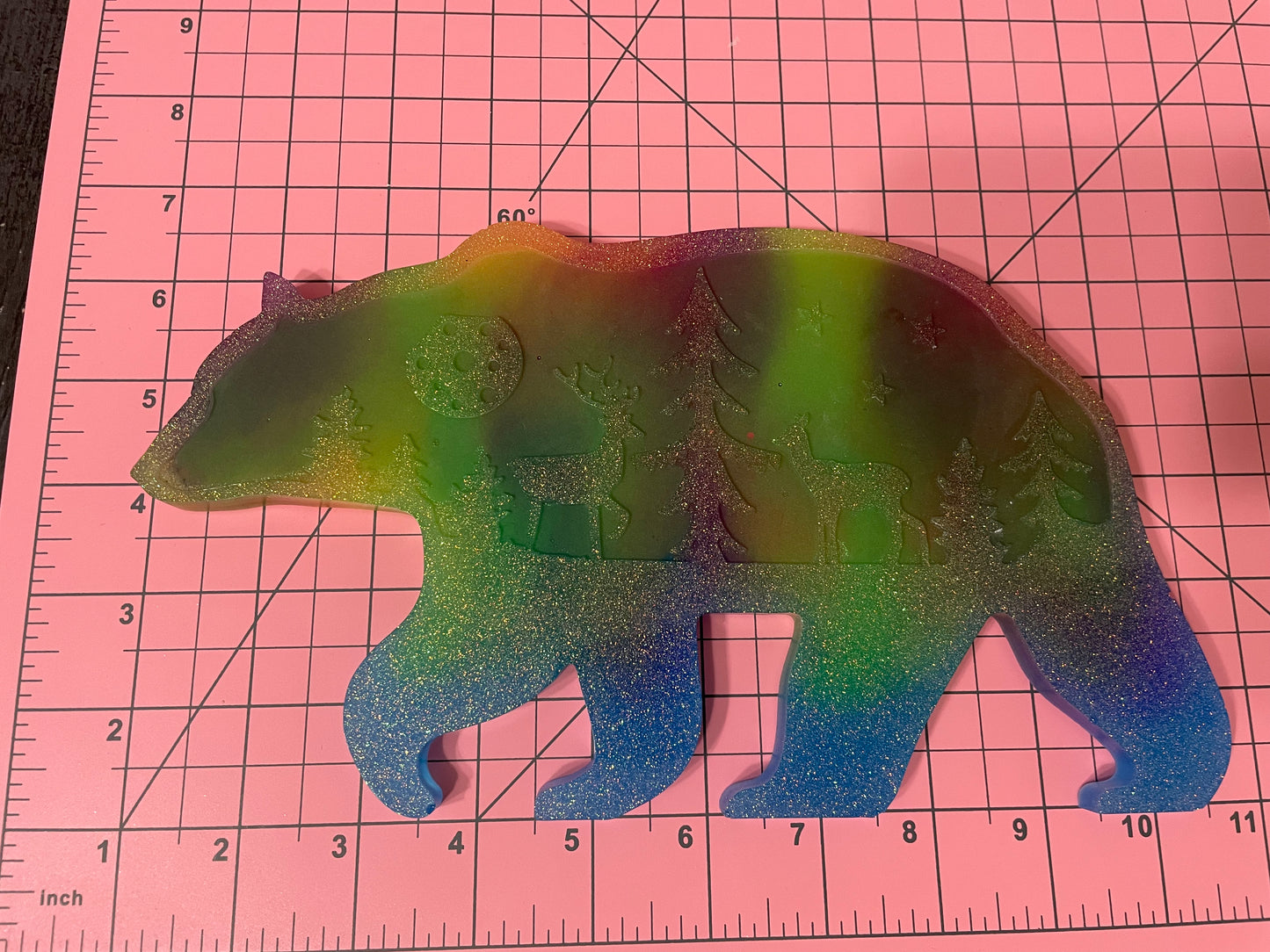 Bear Wall Decoration with Forest & Deer Design