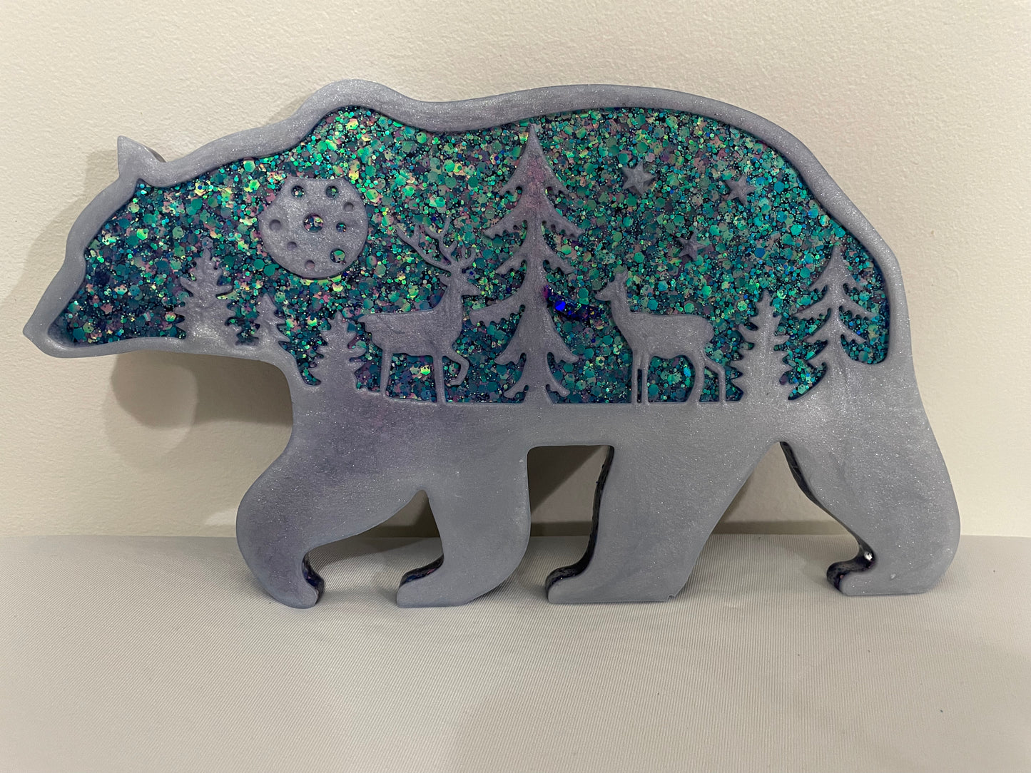 Bear Wall Decoration with Forest & Deer Design