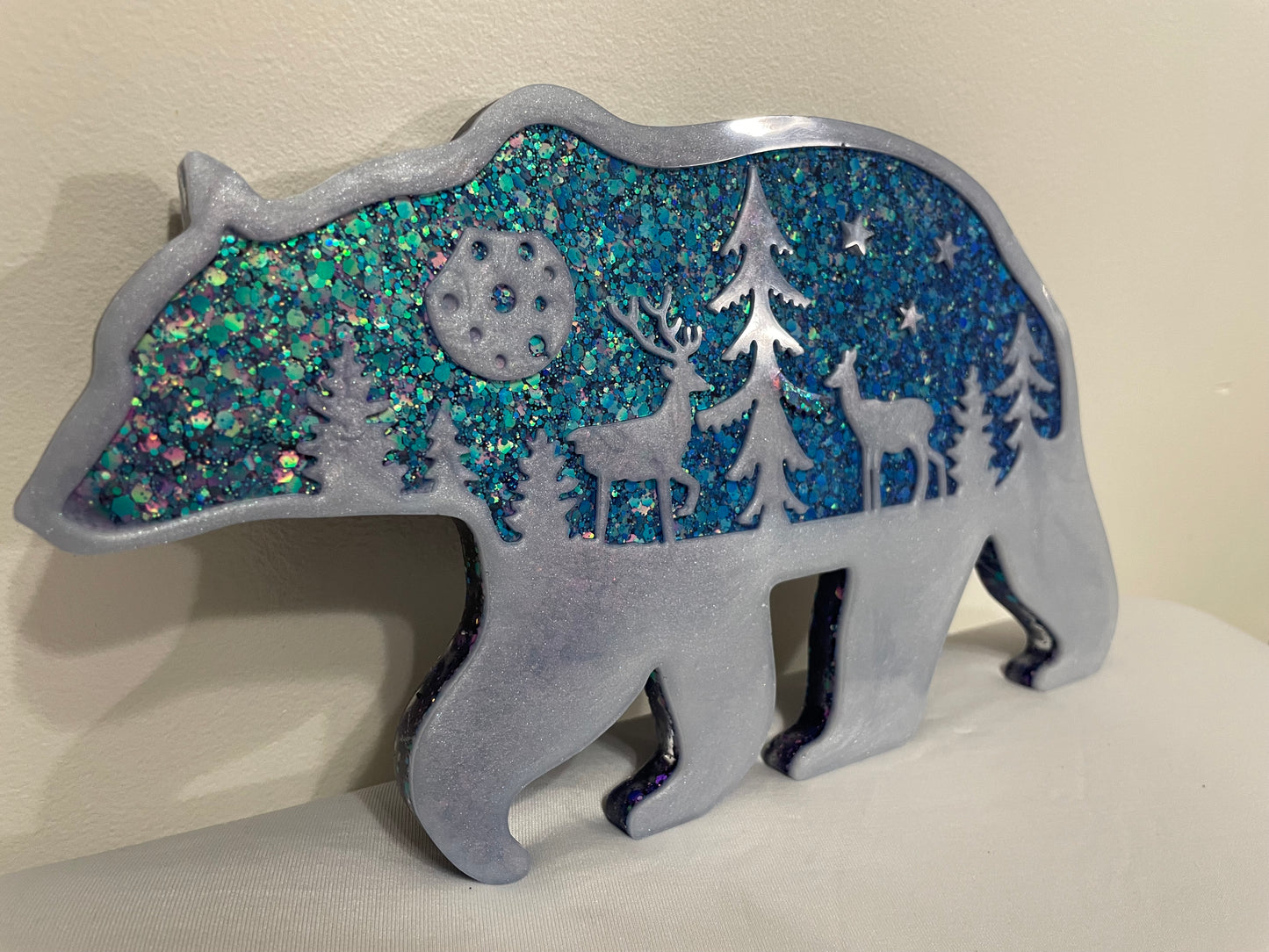 Bear Wall Decoration with Forest & Deer Design