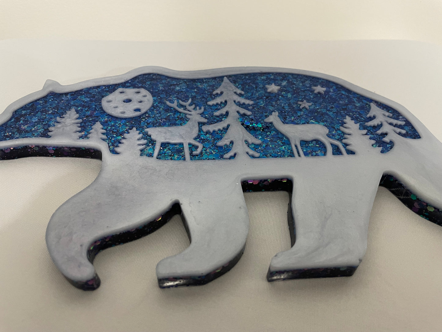 Bear Wall Decoration with Forest & Deer Design