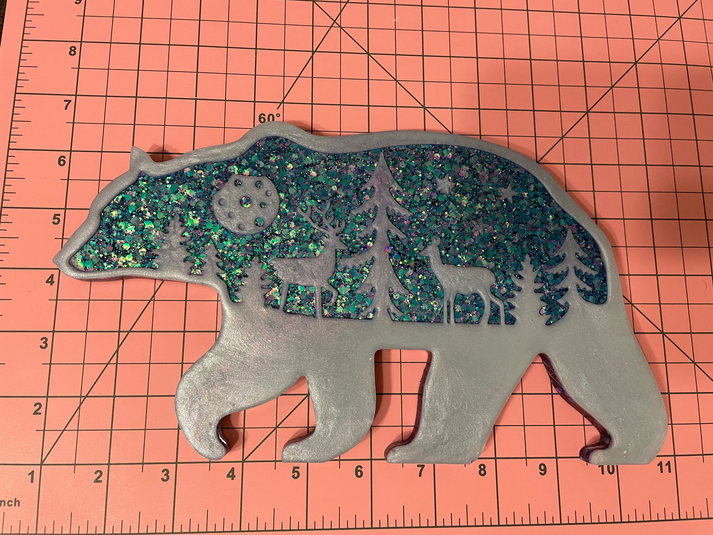 Bear Wall Decoration with Forest & Deer Design
