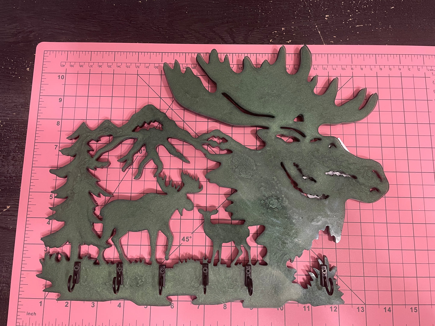 Moose with Tree: Key hanger