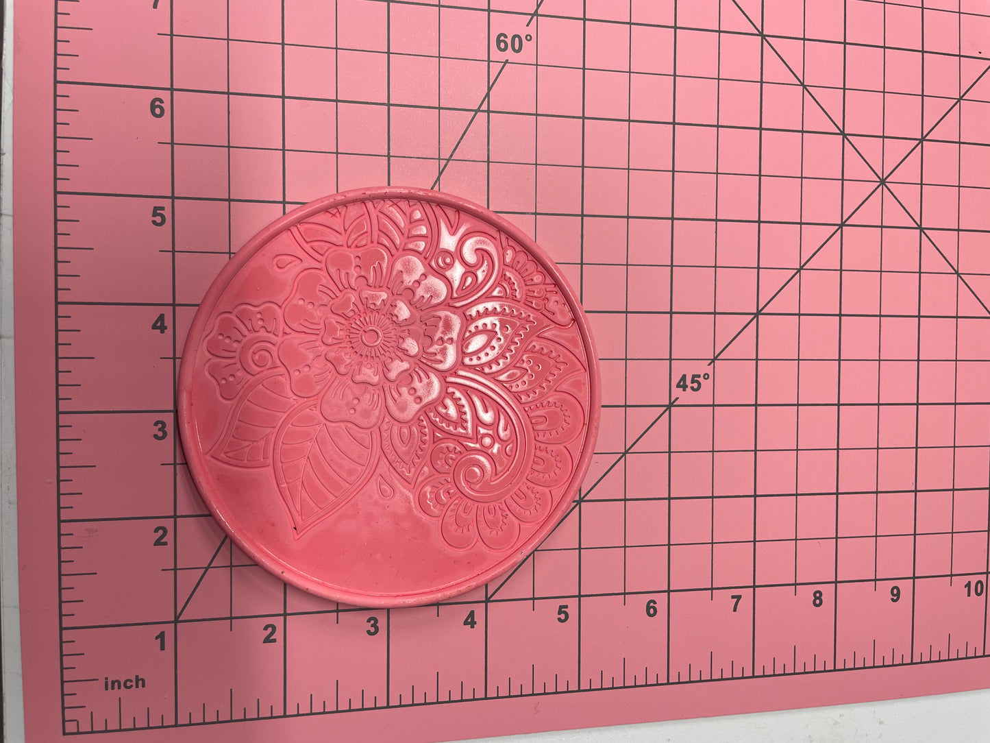 Set of 4 Pink Floral Eco-Resin Coasters