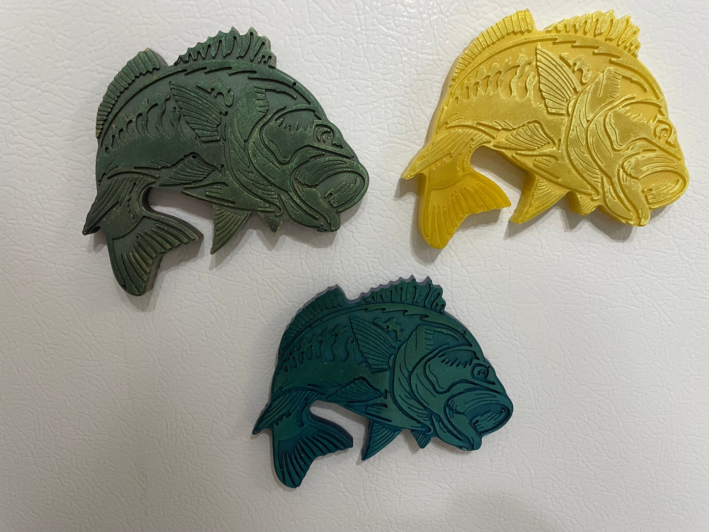 Fish Magnets – Handmade Resin with Metallic Finish