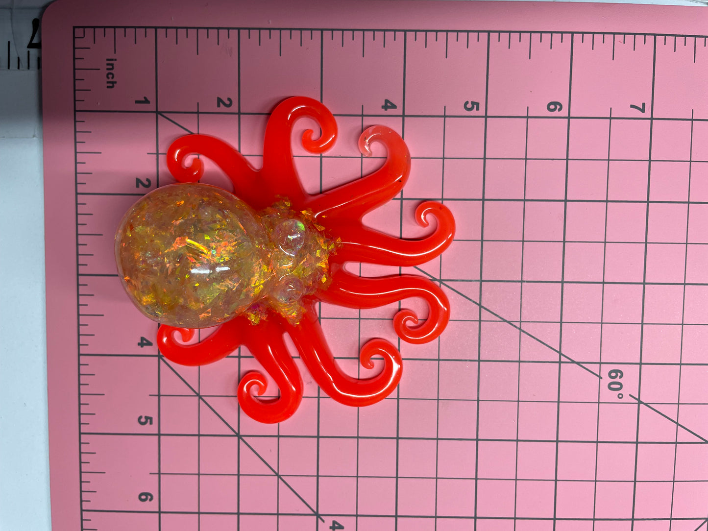 Glow-in-the-Dark Octopus Figurine – Handmade Resin Art