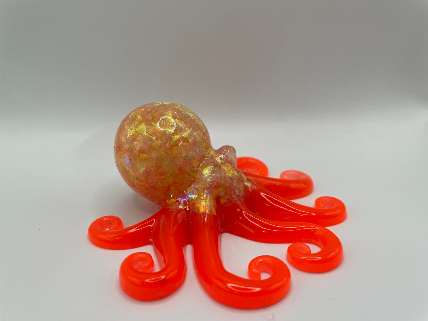 Glow-in-the-Dark Octopus Figurine – Handmade Resin Art