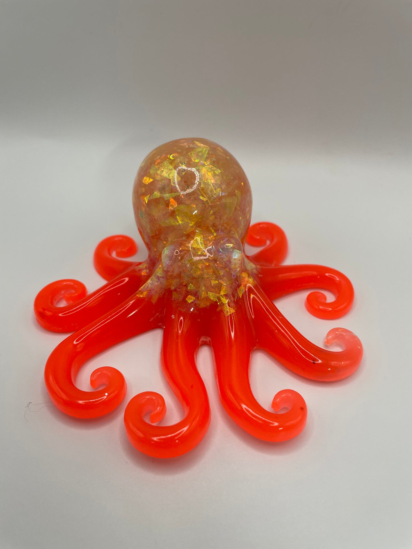 Glow-in-the-Dark Octopus Figurine – Handmade Resin Art