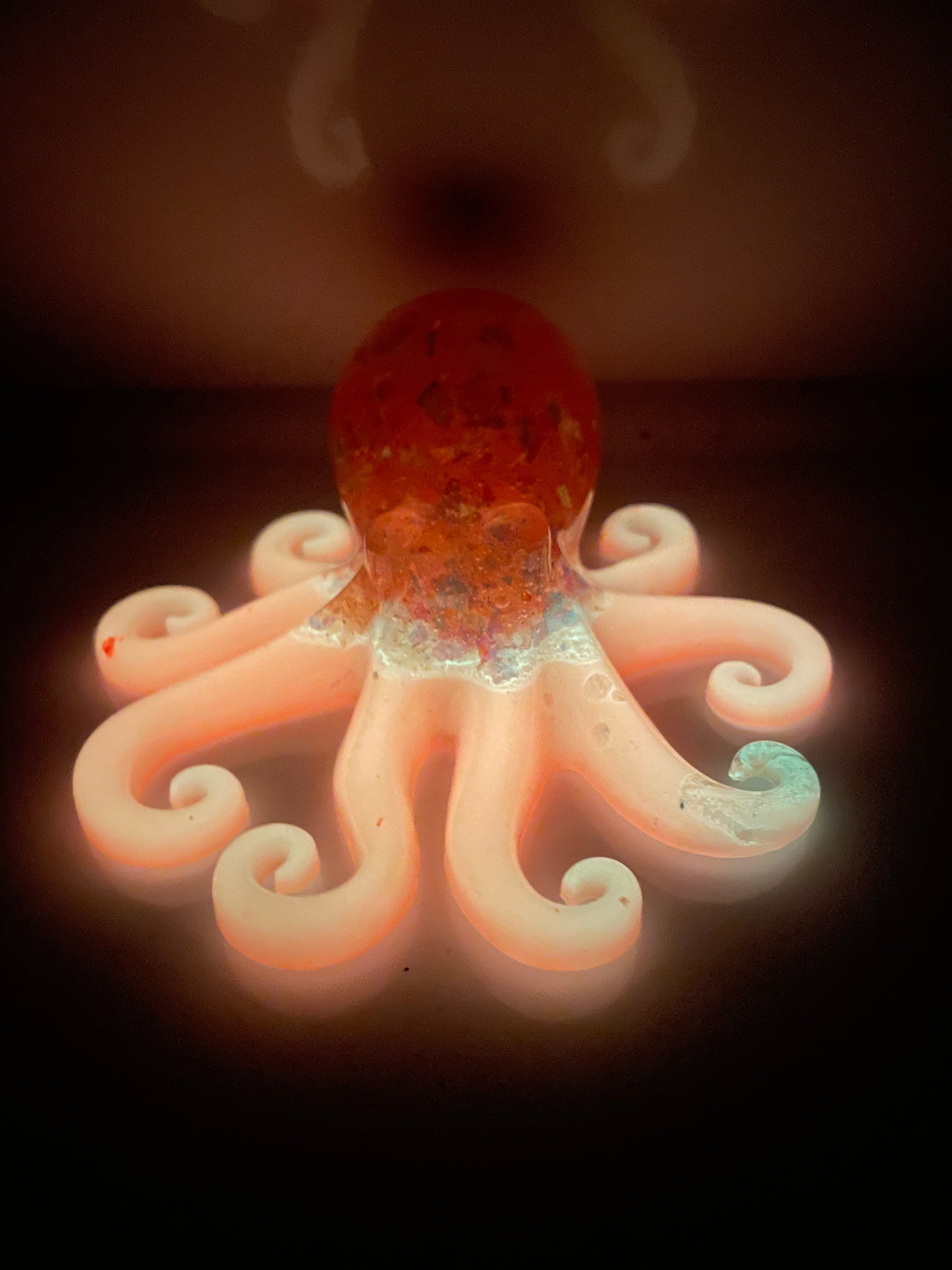 Glow-in-the-Dark Octopus Figurine – Handmade Resin Art