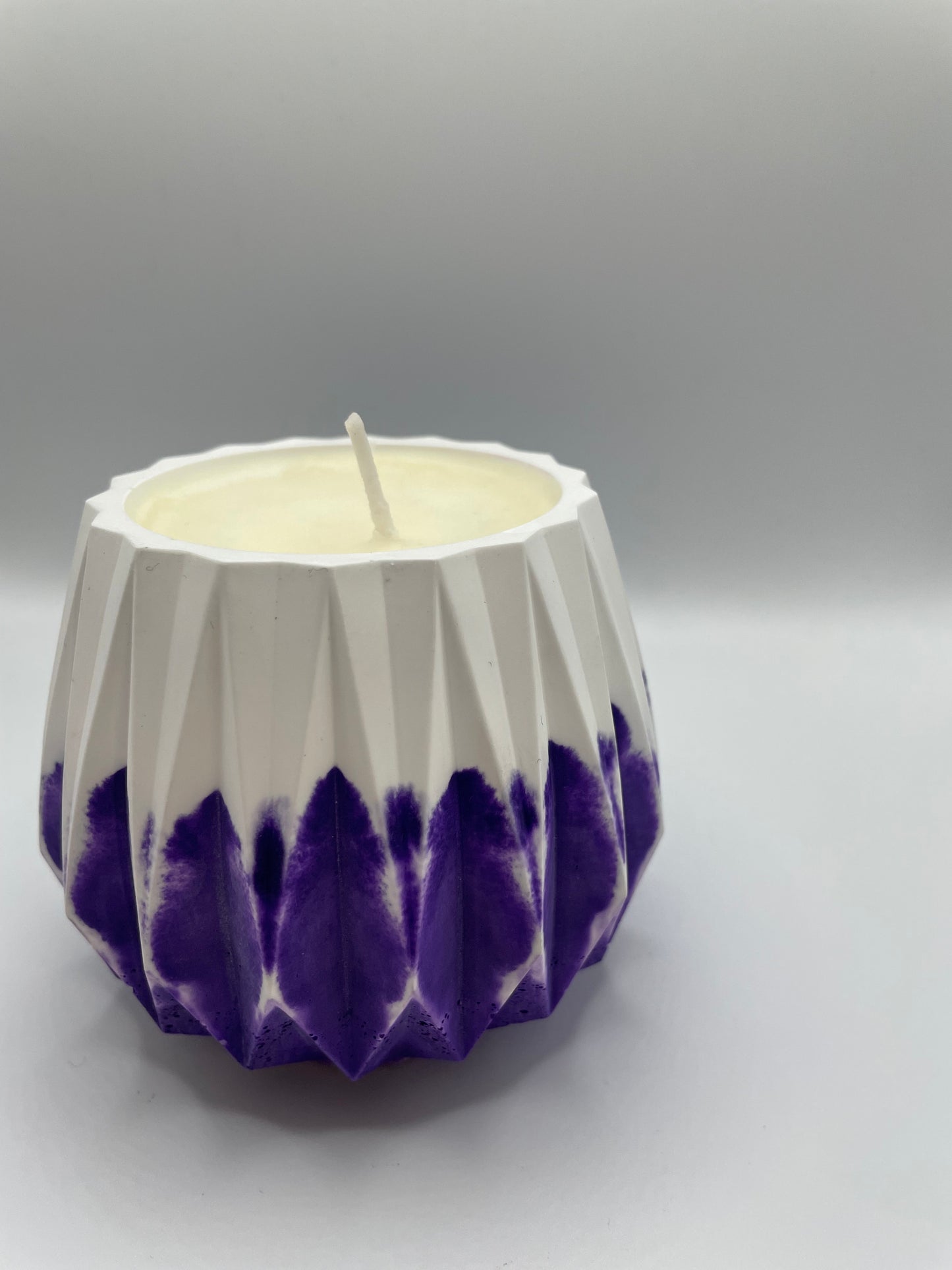 White & Purple Eco-Resin Candle – Forest of Fir Soy Wax