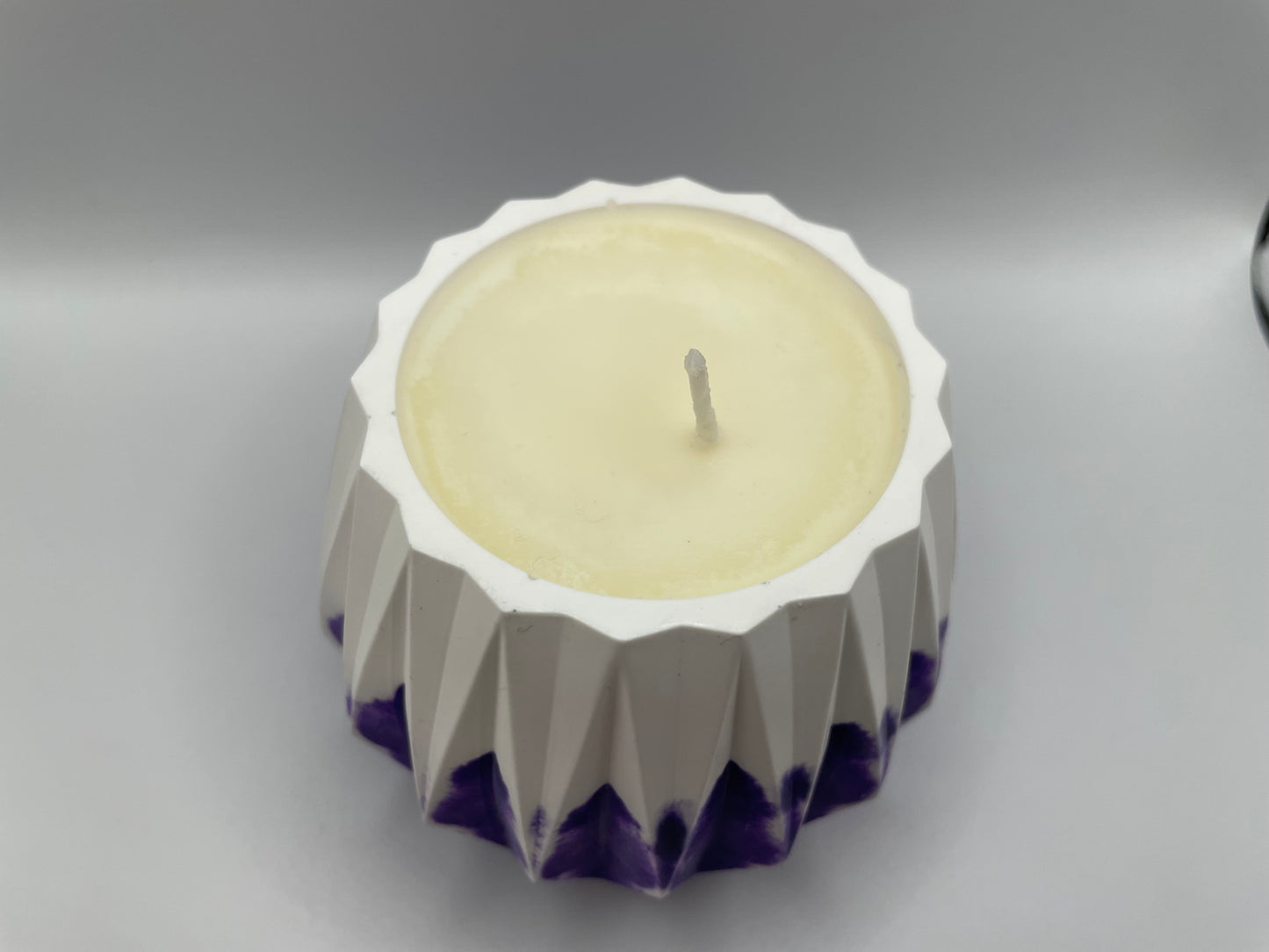 White & Purple Eco-Resin Candle – Forest of Fir Soy Wax