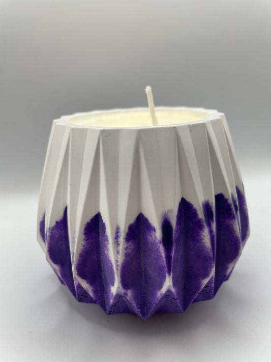 White & Purple Eco-Resin Candle – Forest of Fir Soy Wax