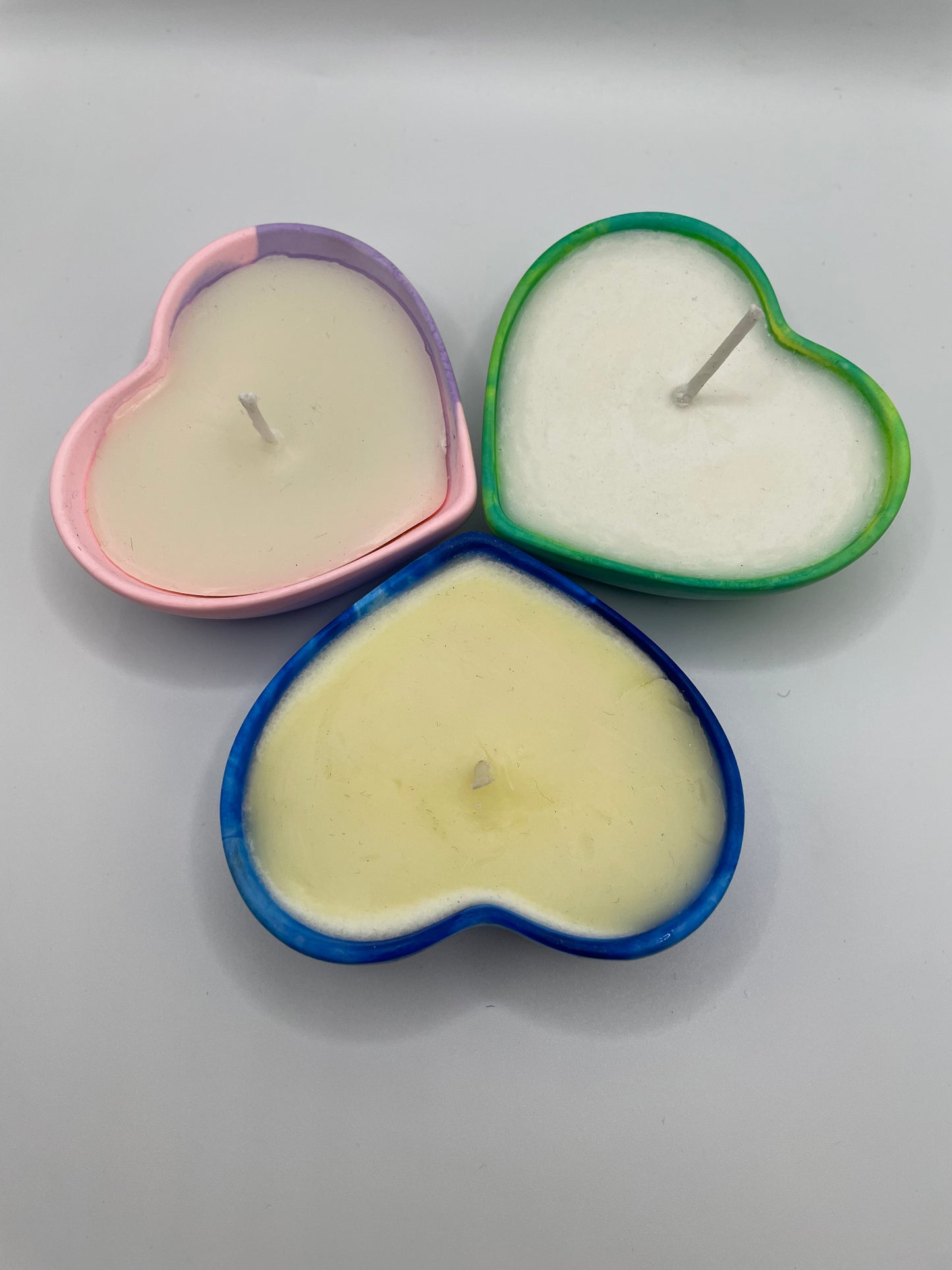 Small Heart Eco-Resin Candles – Handmade Soy Wax