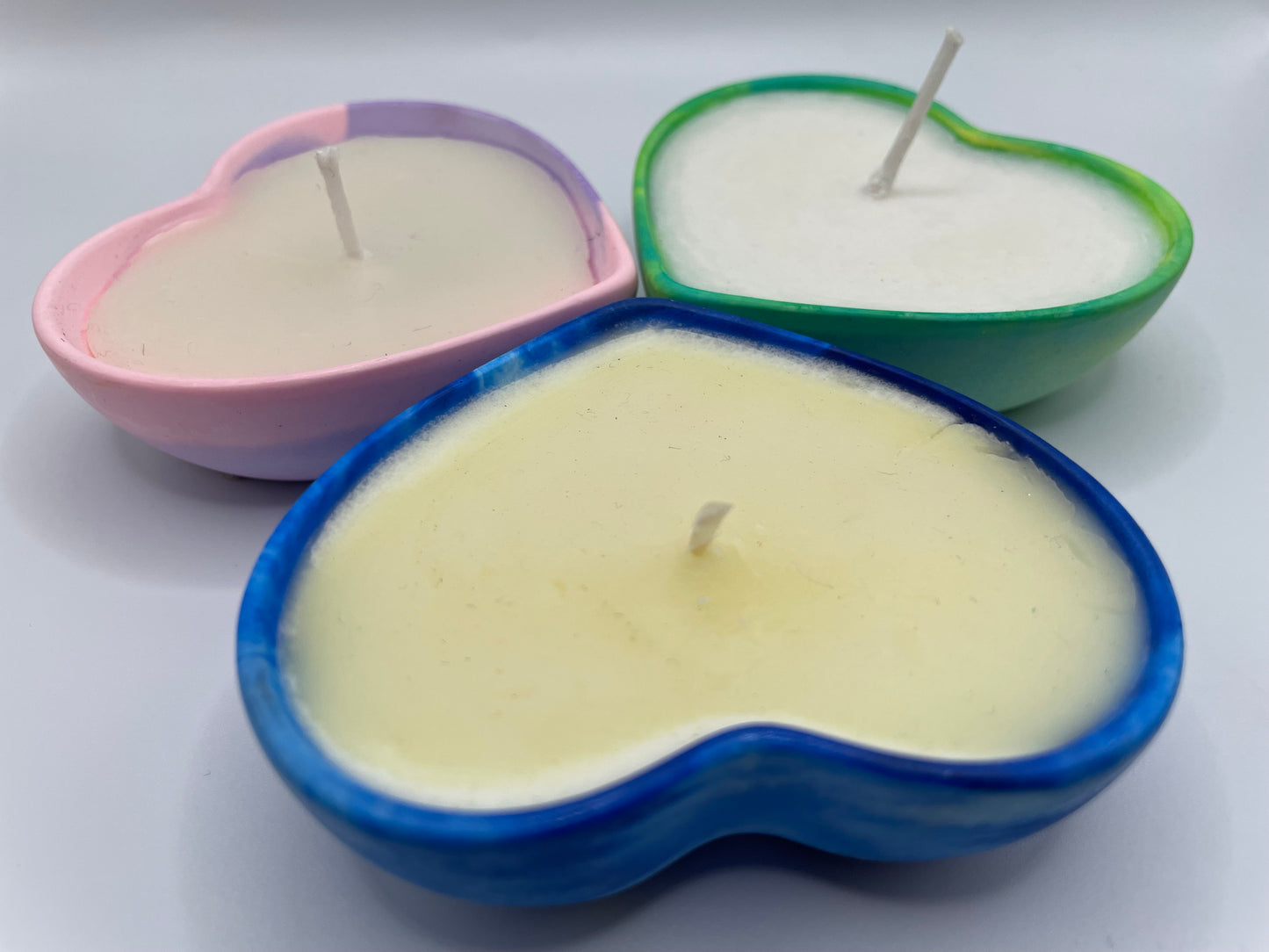 Small Heart Eco-Resin Candles – Handmade Soy Wax