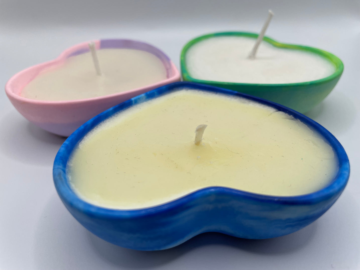 Small Heart Eco-Resin Candles – Handmade Soy Wax