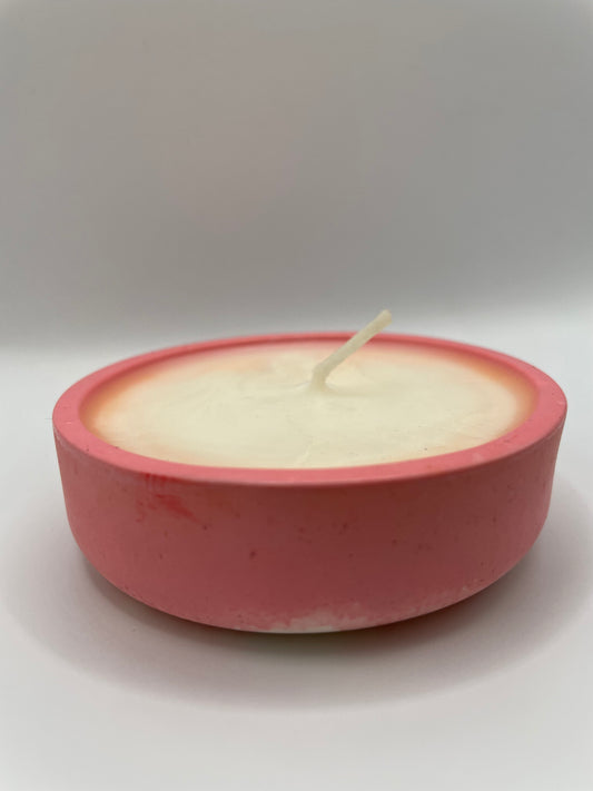 Pink Eco-Resin Candle – Citrus + Sage Soy Wax