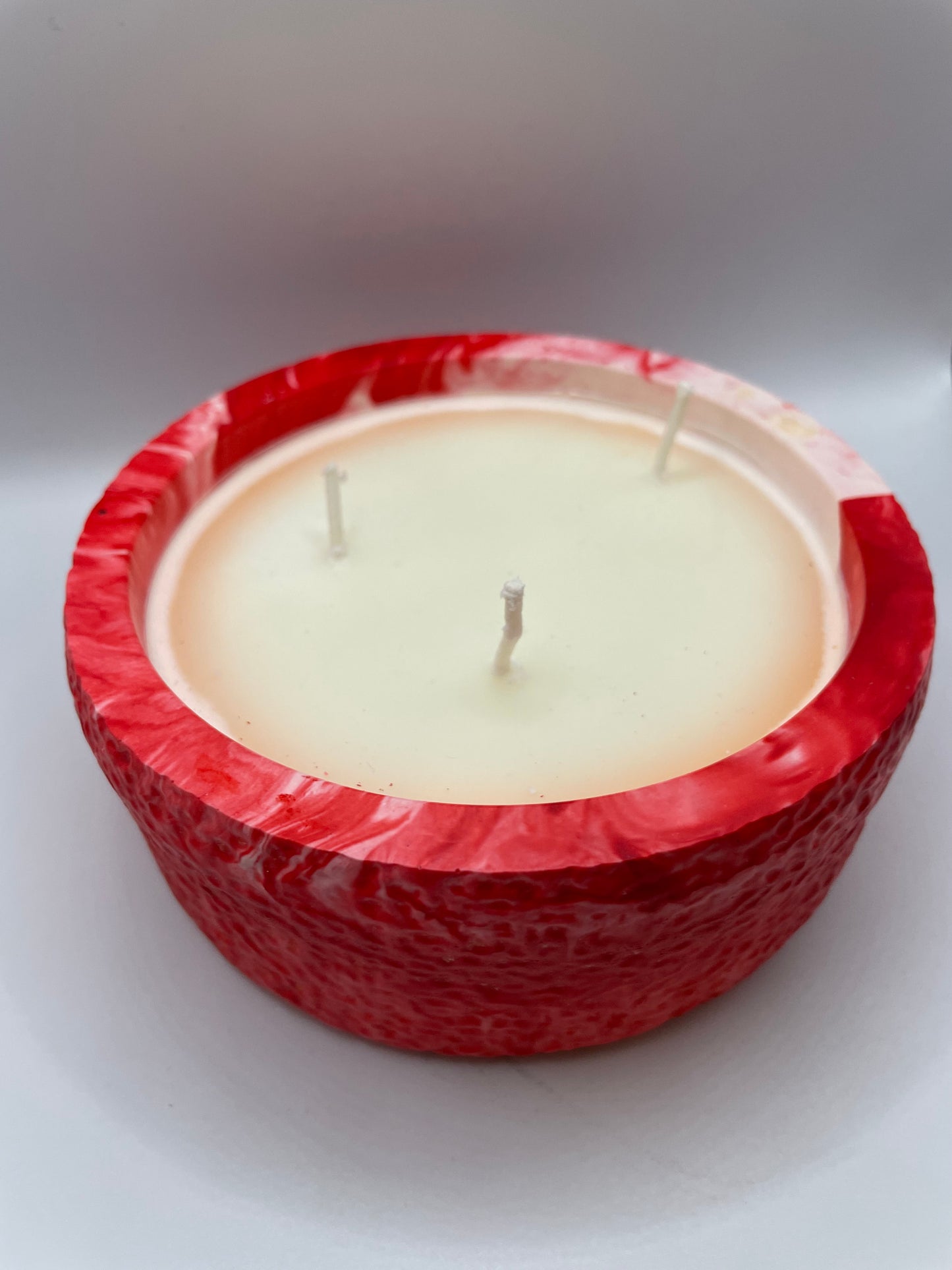 Red Eco-Resin Candle – Clean Lemon Soy Wax