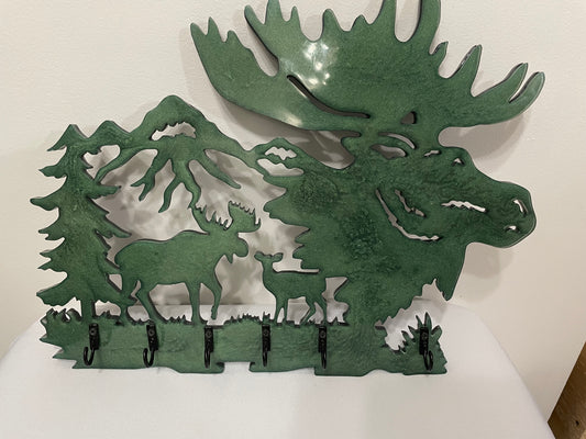 Moose with Tree: Key hanger