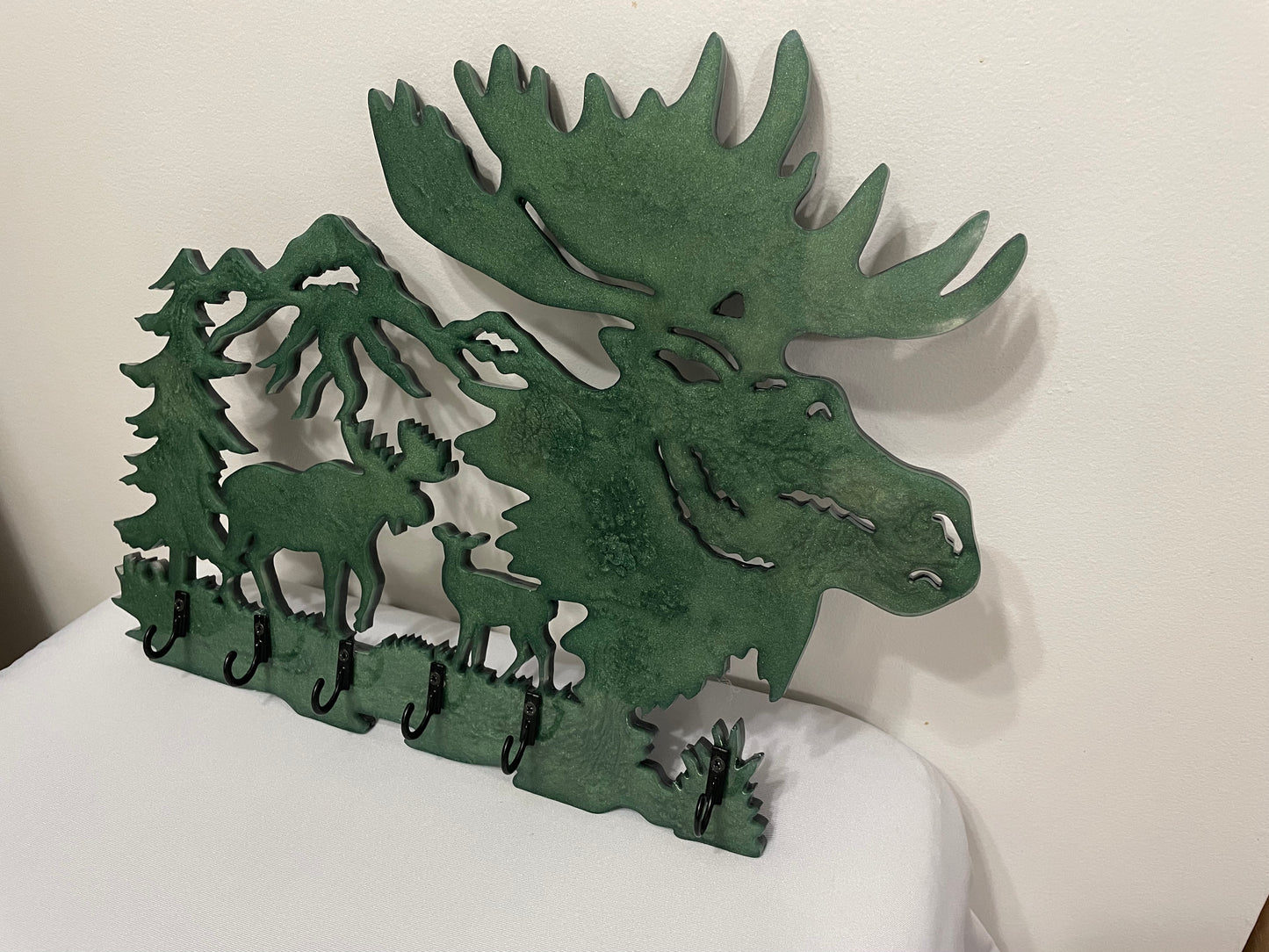 Moose with Tree: Key hanger