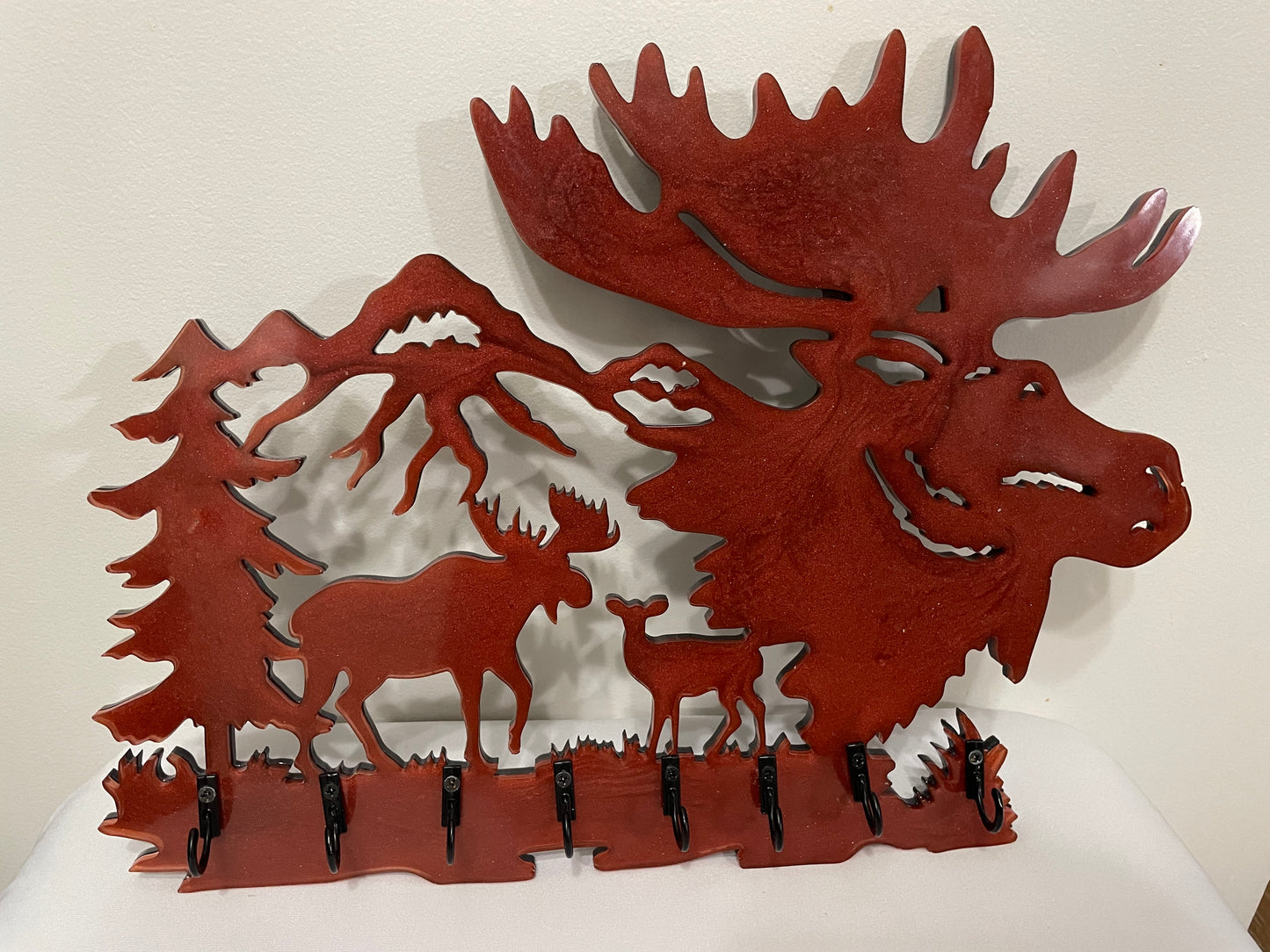 Moose with Tree: Key hanger