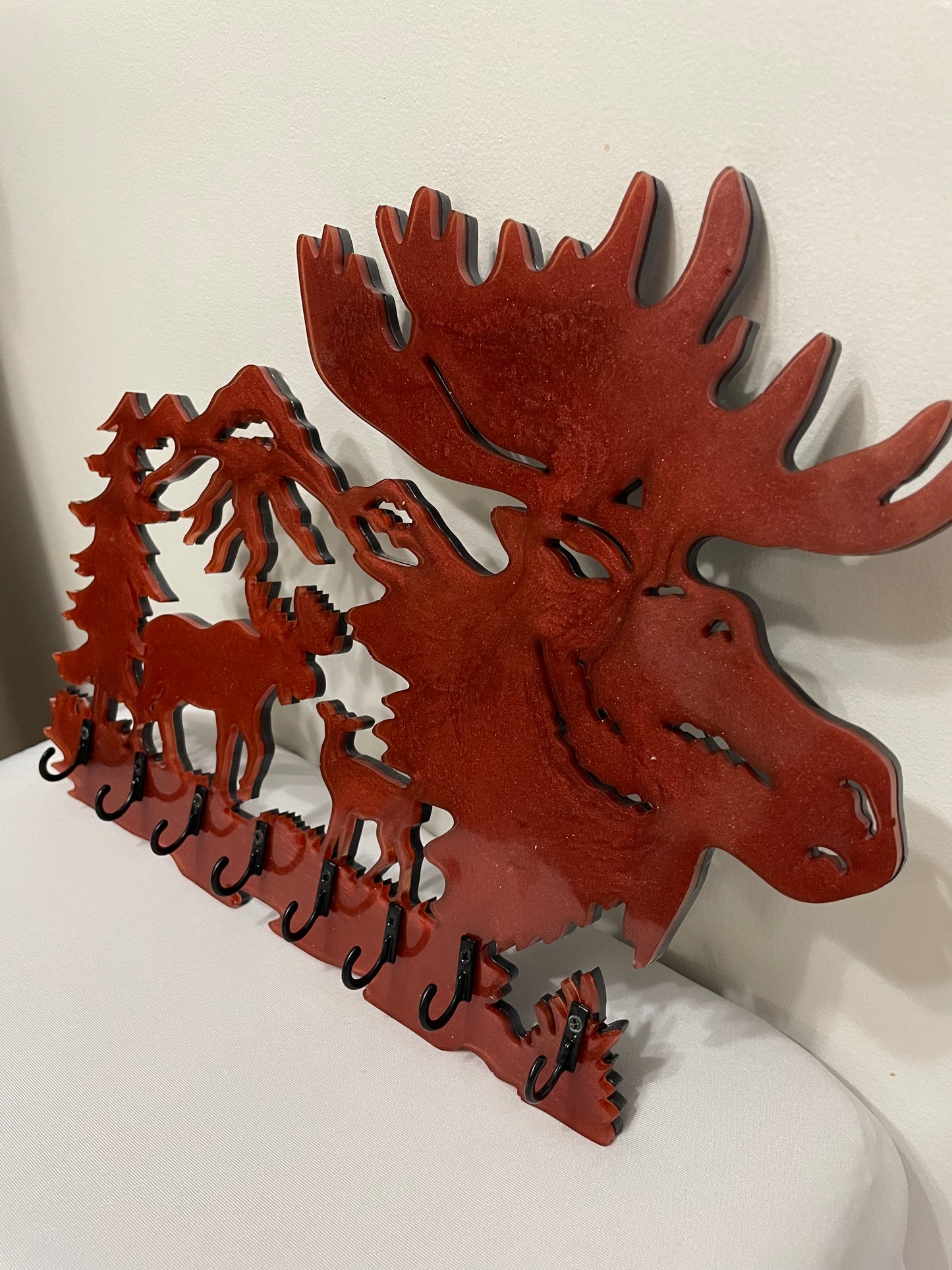 Moose with Tree: Key hanger