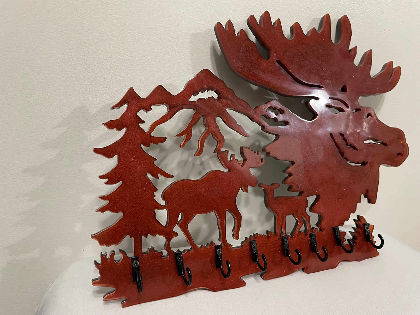 Moose with Tree: Key hanger