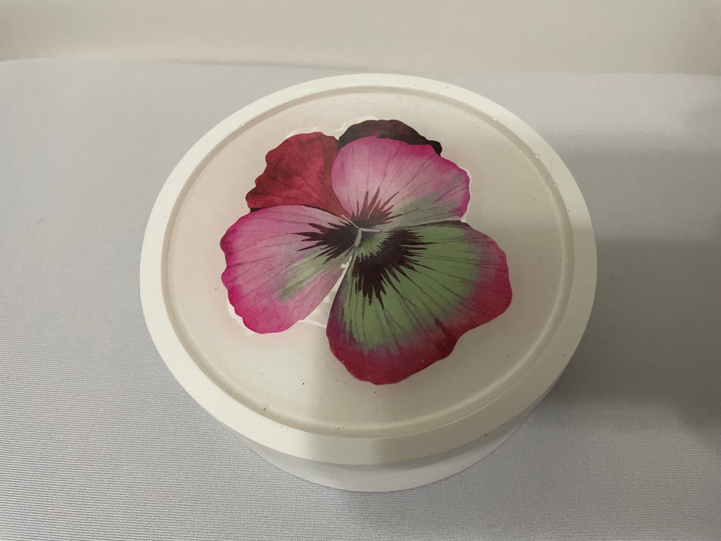 Eco Resin Coaster Set with Pansy Flowers (Set of 4)