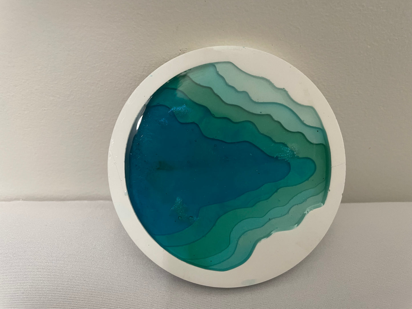 Ocean Eco Resin Coaster Set with Cork Base (Set of 4)