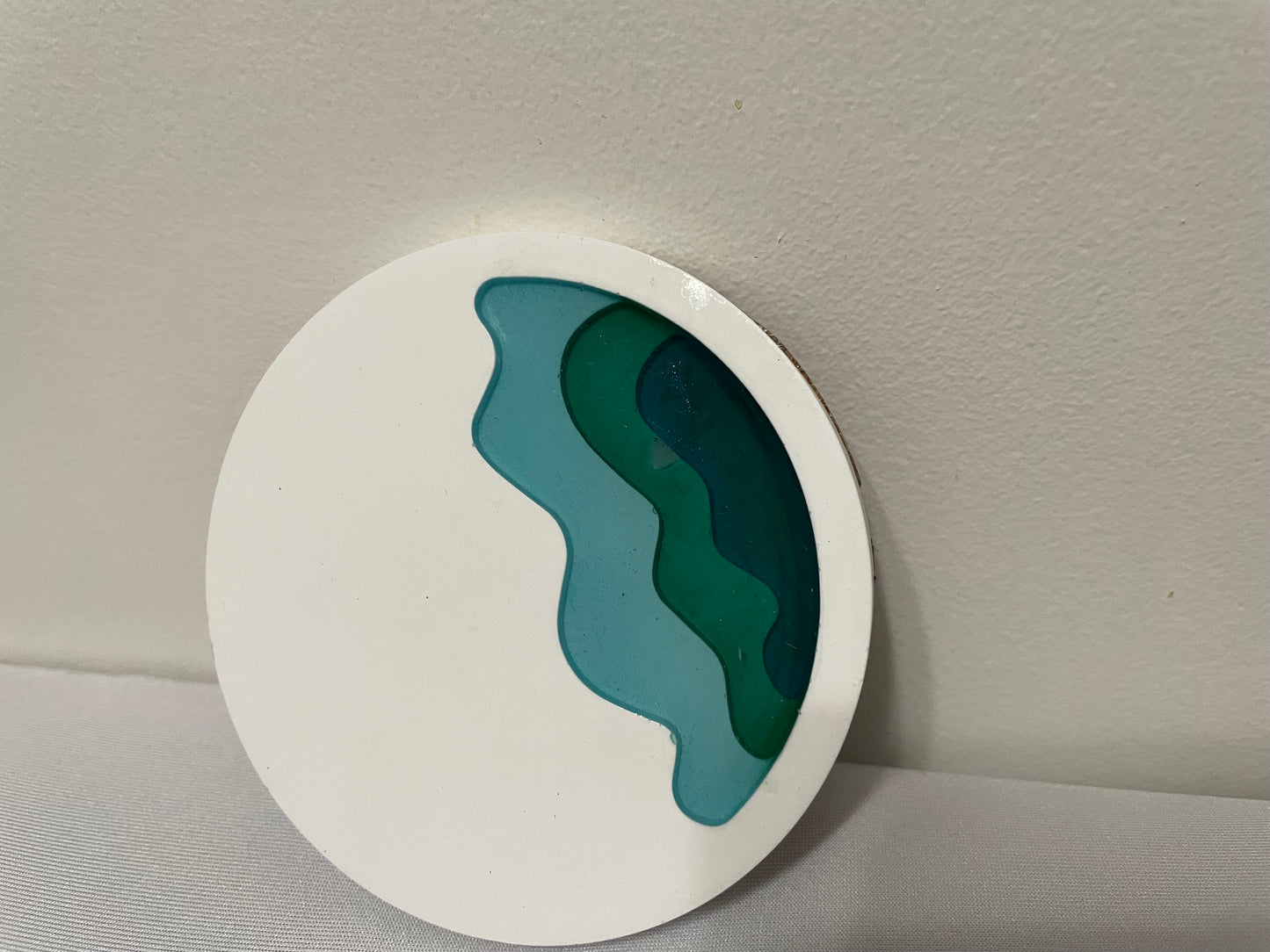 Ocean Eco Resin Coaster Set with Cork Base (Set of 4)