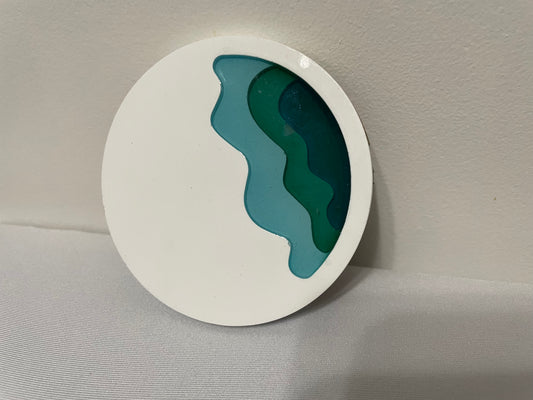 Ocean Eco Resin Coaster Set with Cork Base (Set of 4)