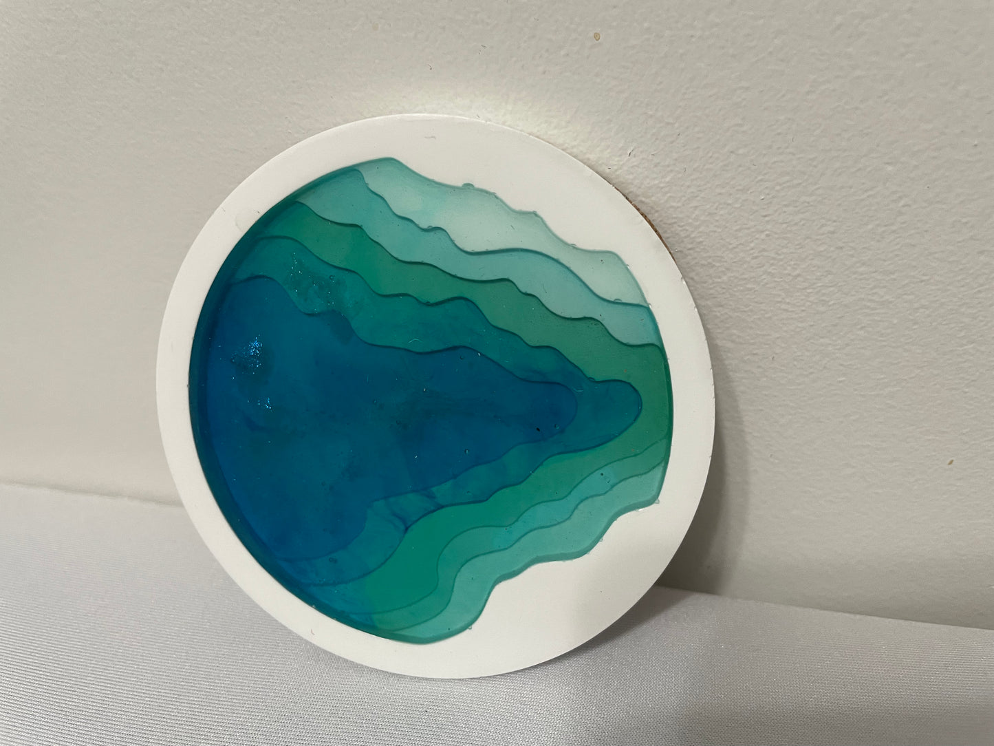 Ocean Eco Resin Coaster Set with Cork Base (Set of 4)