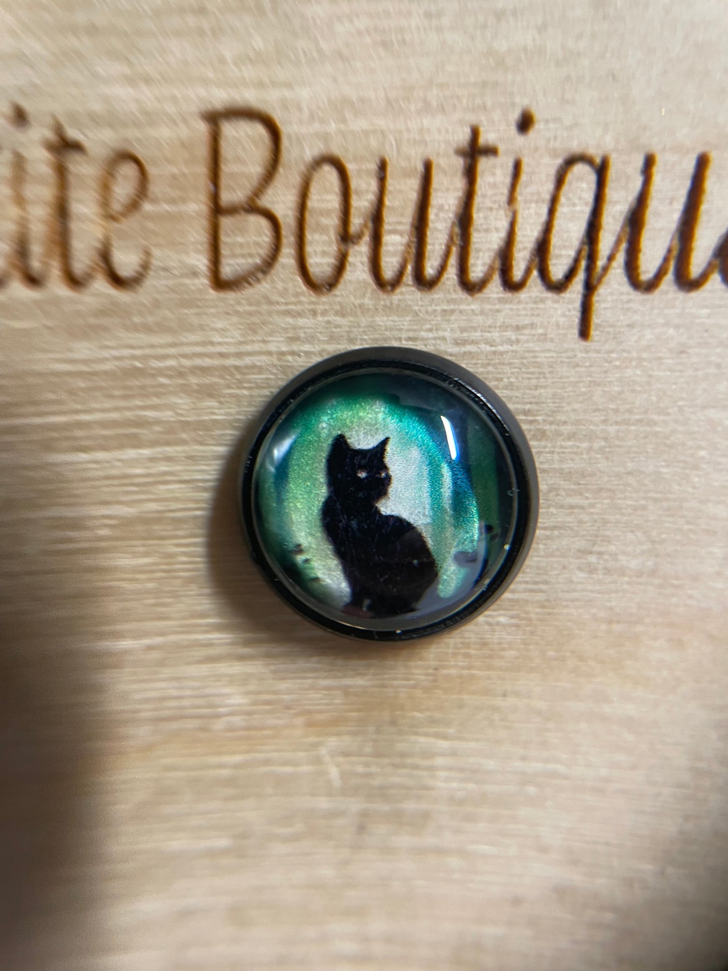 Black Cat Stud Earrings – Northern Lights Design (Nickel Free+Stainless Steel)