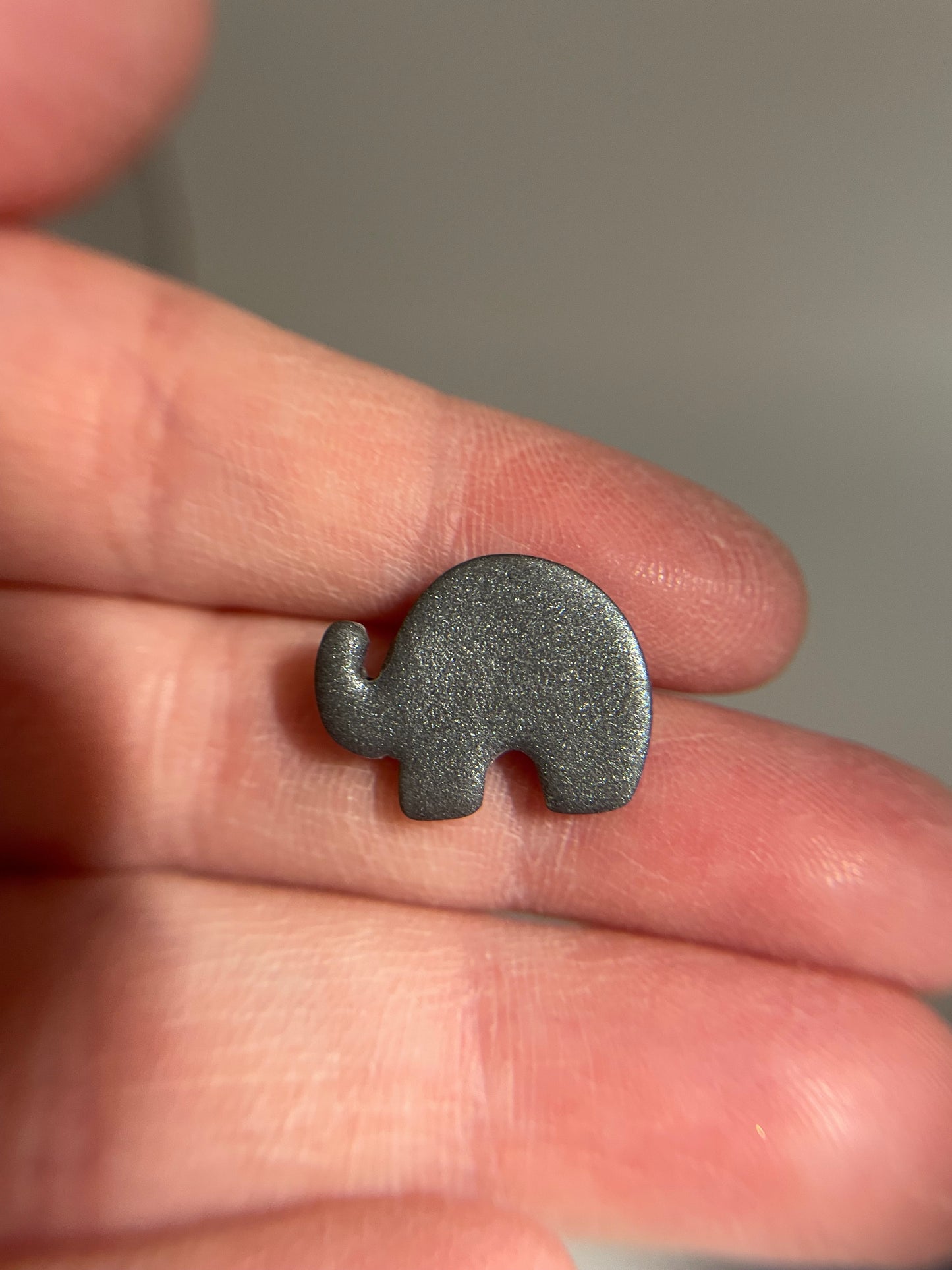 Grey Elephant Stud Earrings-Nickel Free