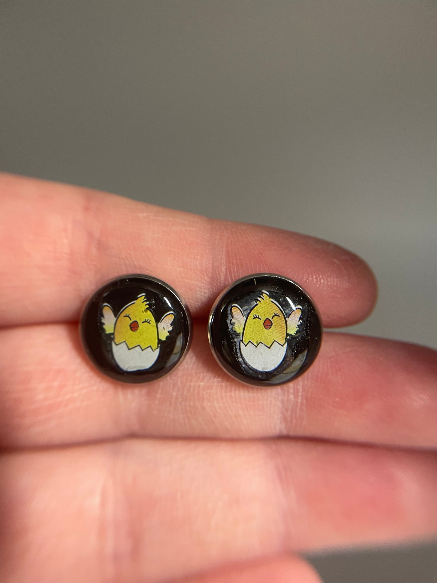 Chicken Stud Earrings β Stainless Steel