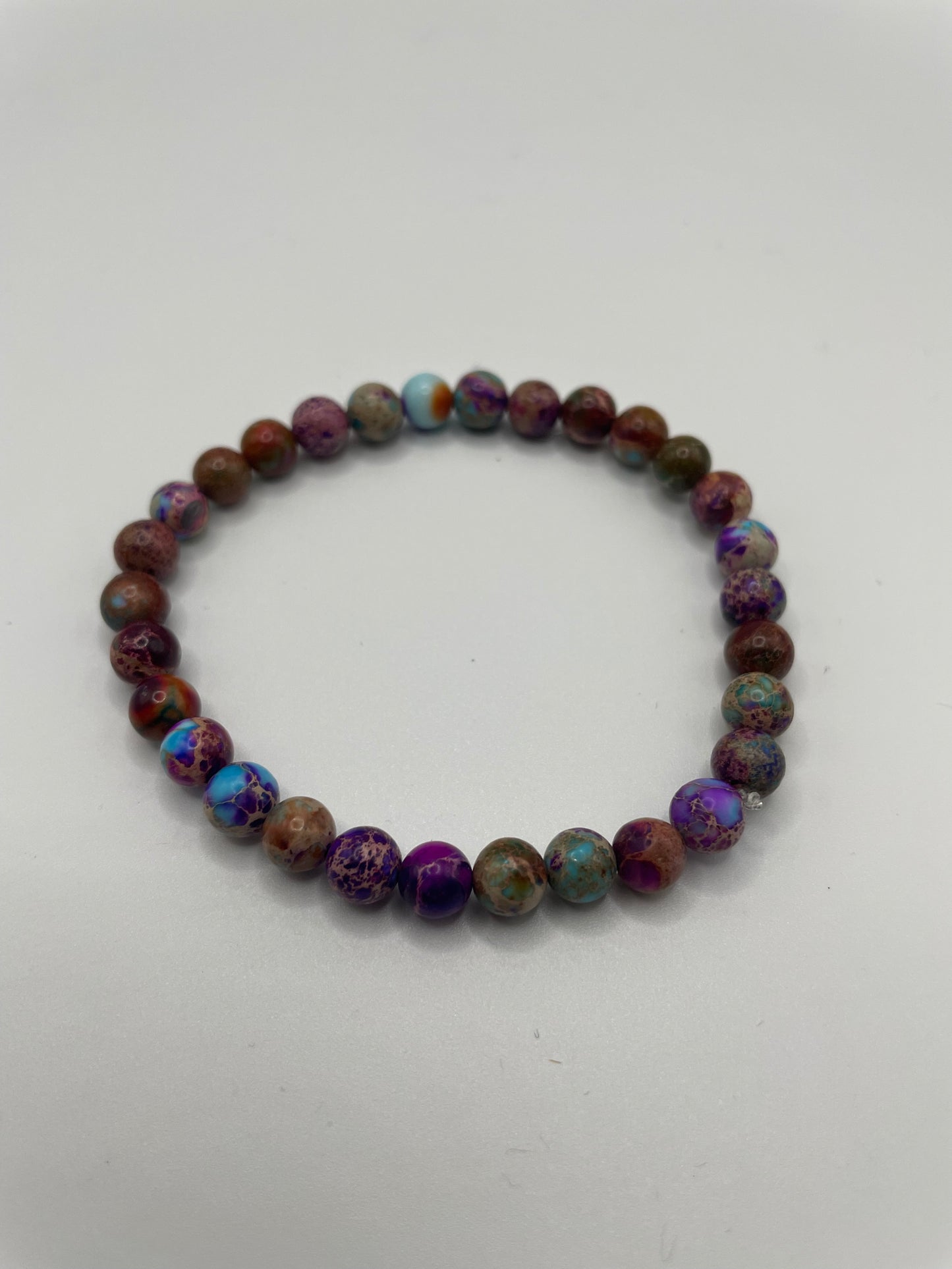 Multicolour Crackle Agate Beaded Bracelet