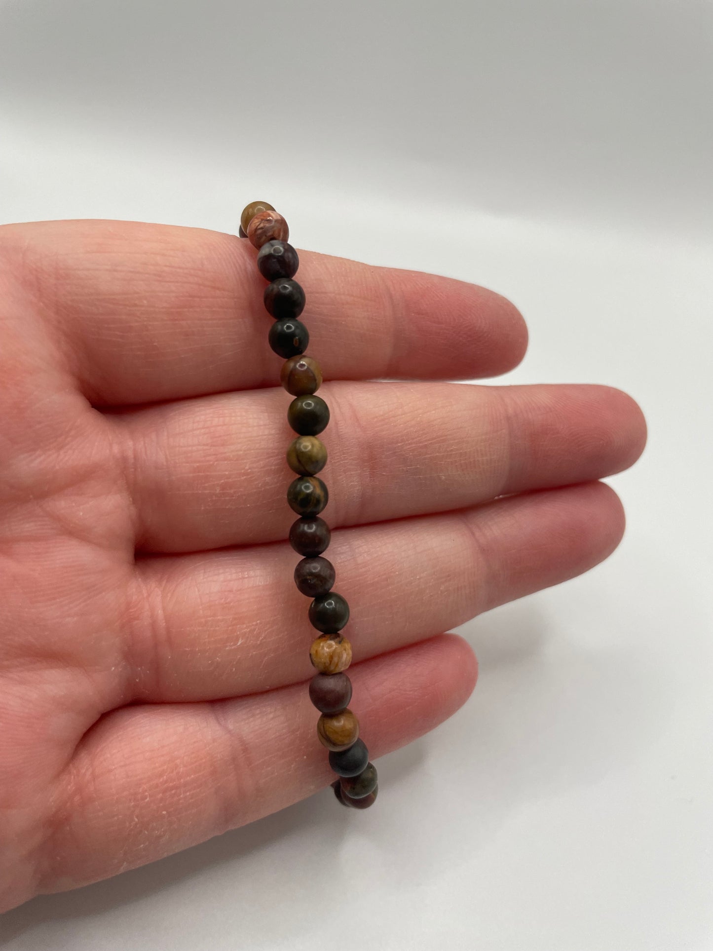 Multi-Coloured Natural Stone Beaded Bracelet