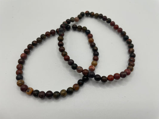 Multi-Coloured Natural Stone Beaded Bracelet