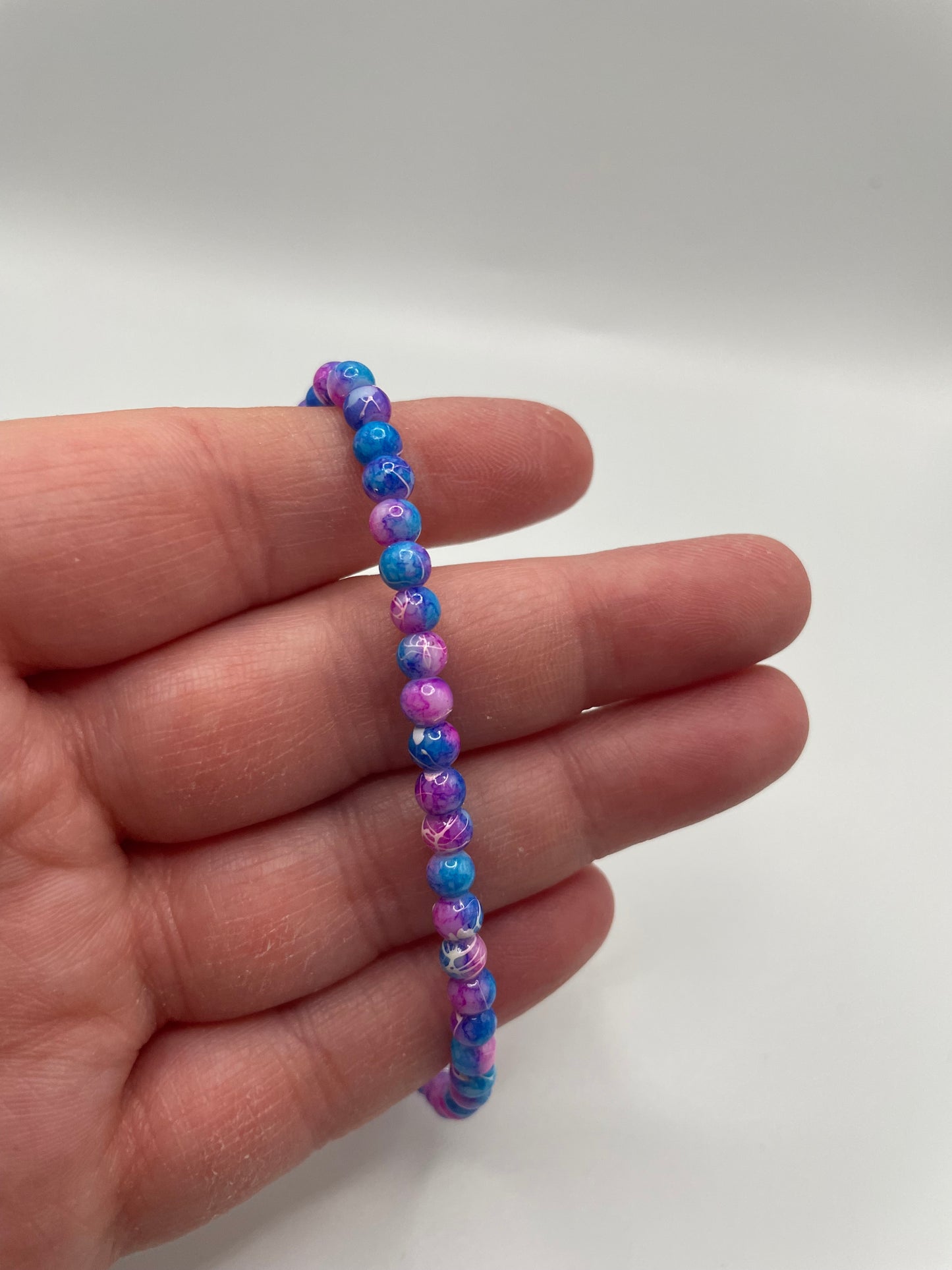 Vibrant Blue & Purple Beaded Bracelet