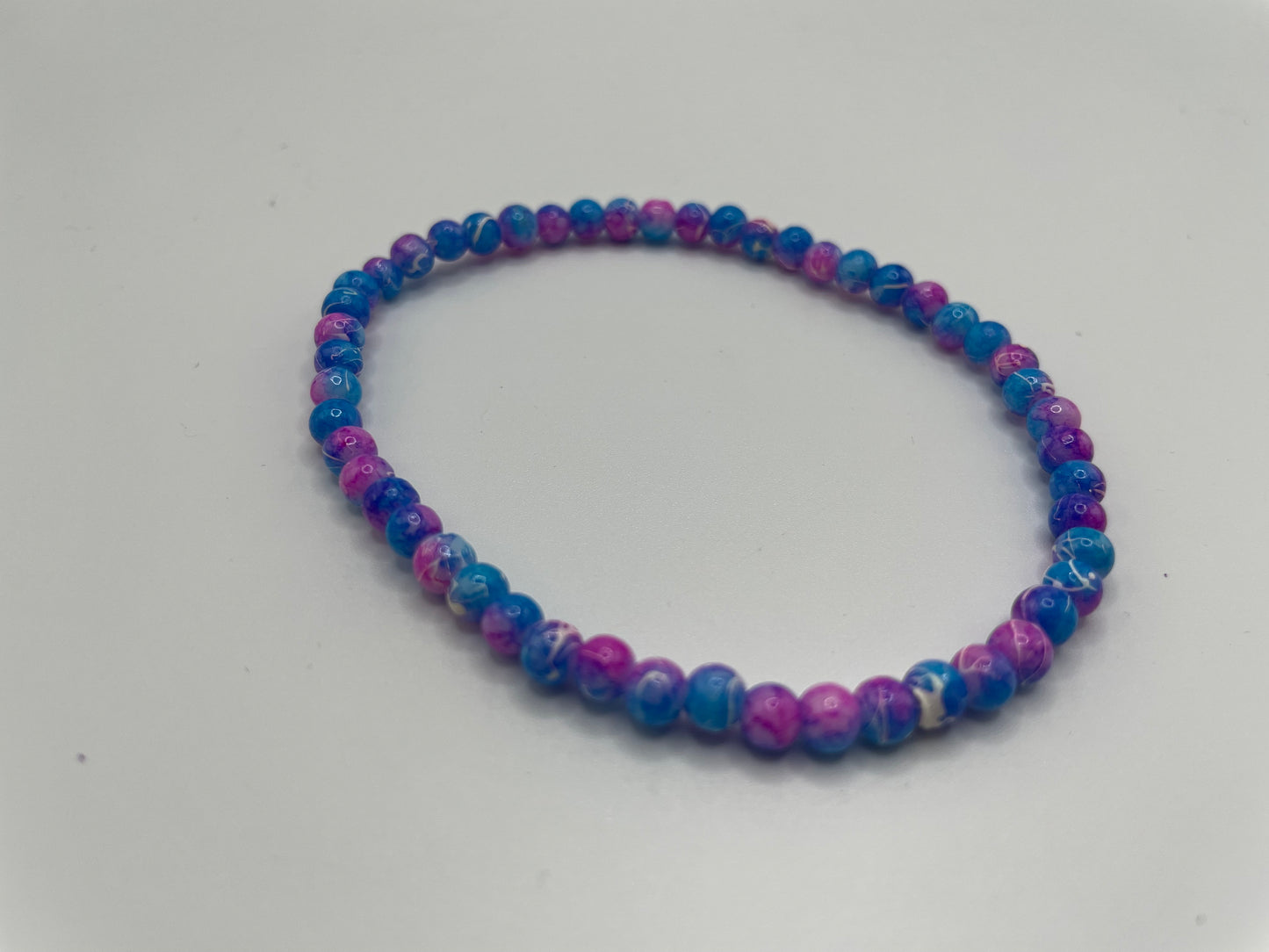 Vibrant Blue & Purple Beaded Bracelet