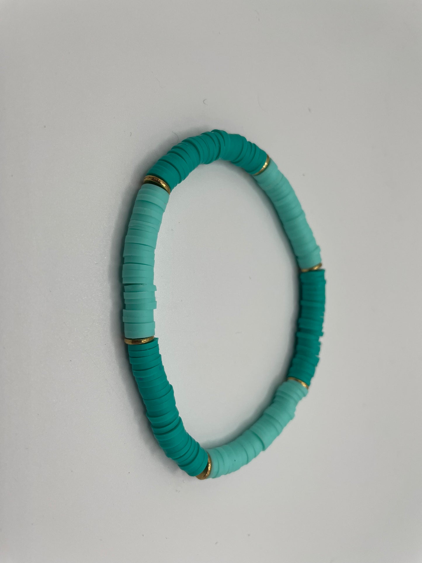 Turquoise Gradient Polymer Clay Bracelet
