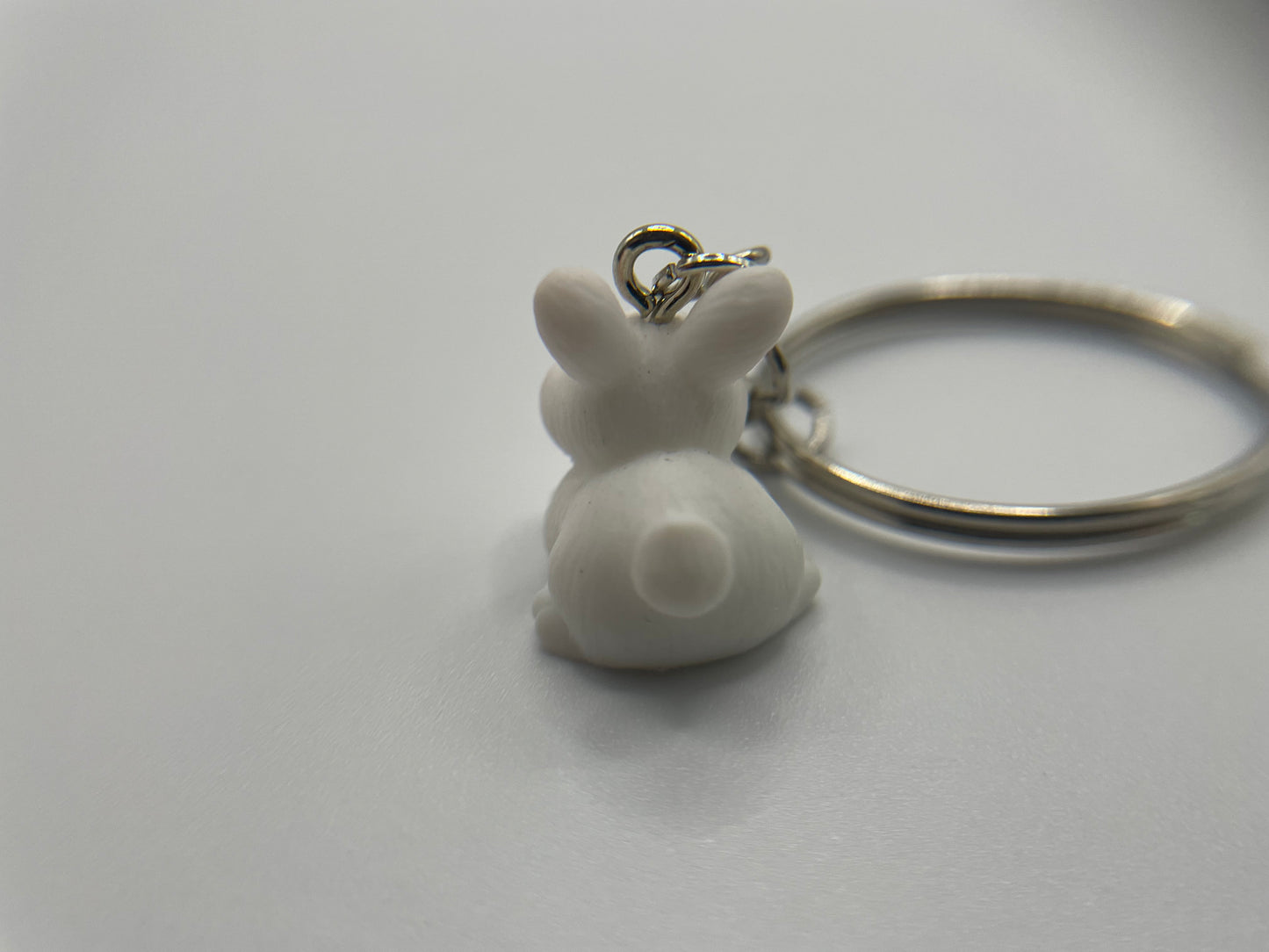 White Bunny Keychain