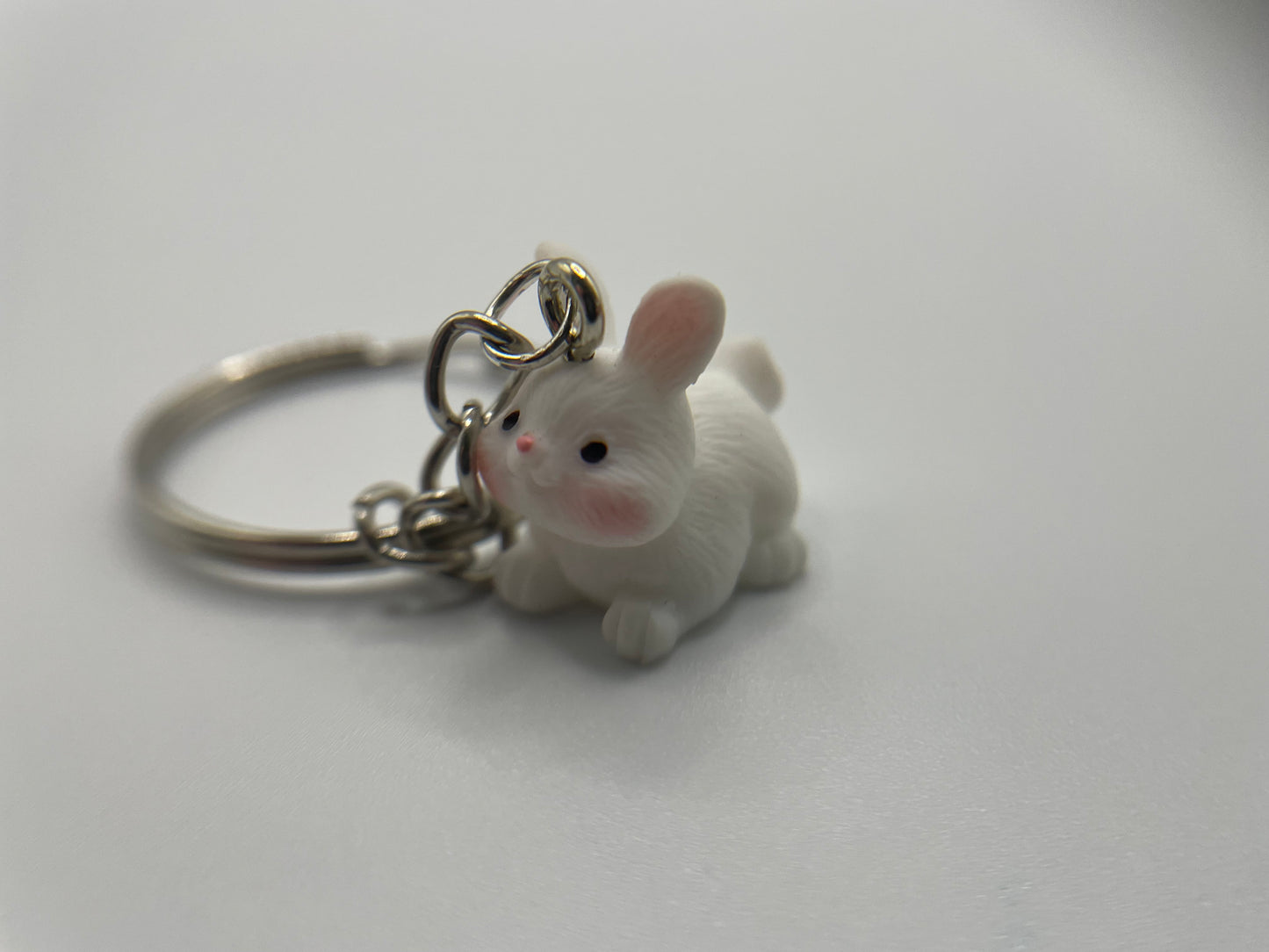 White Bunny Keychain