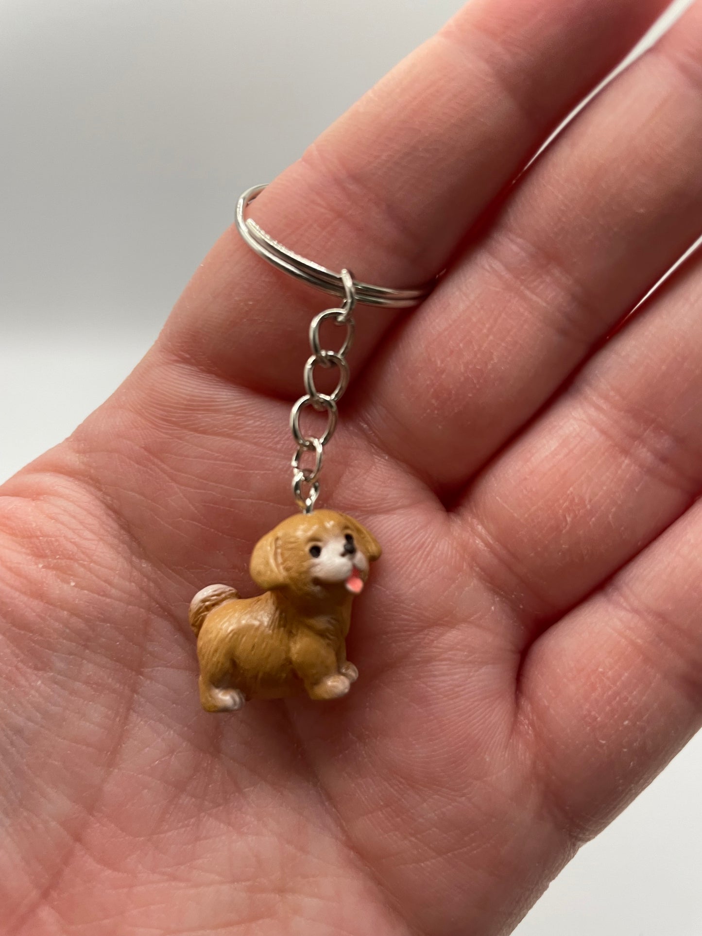Cute Brown Dog Keychain