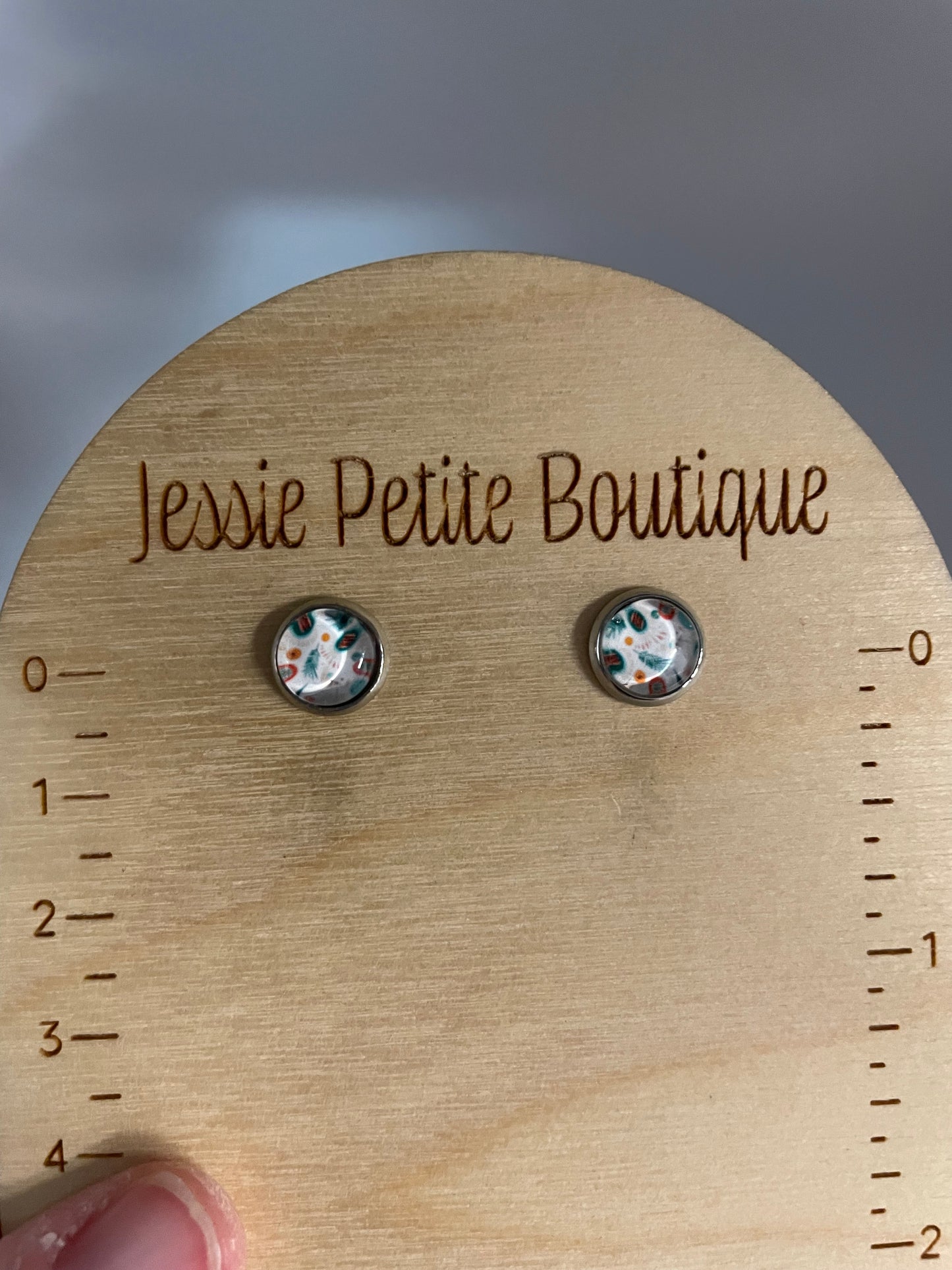 Patterned Stud Earrings- Nickel Free+Stainless Steel