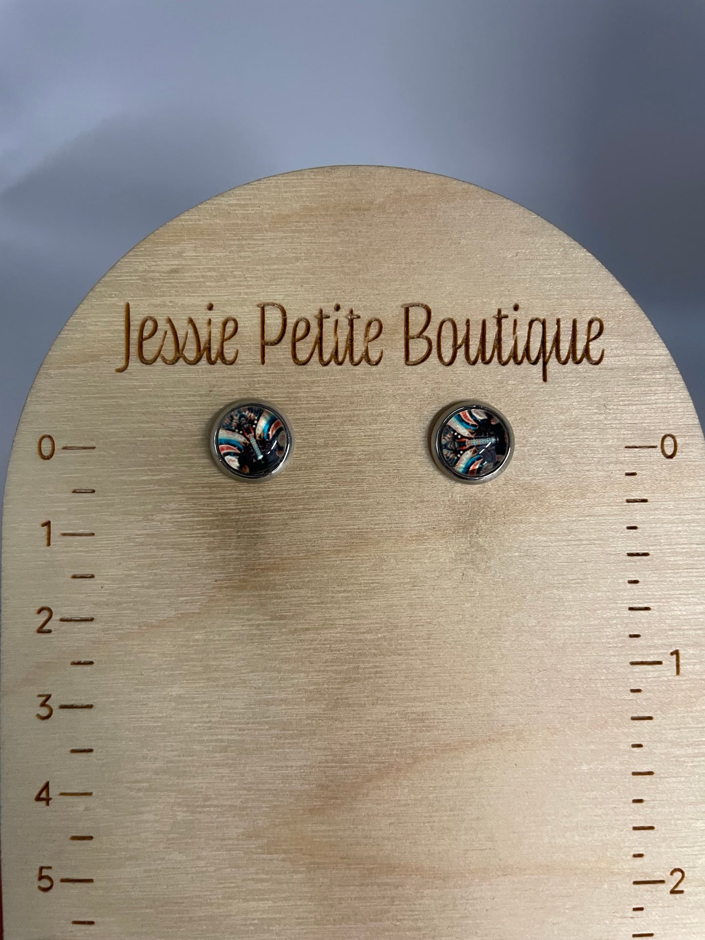 Patterned Stud Earrings- Nickel Free+Stainless Steel