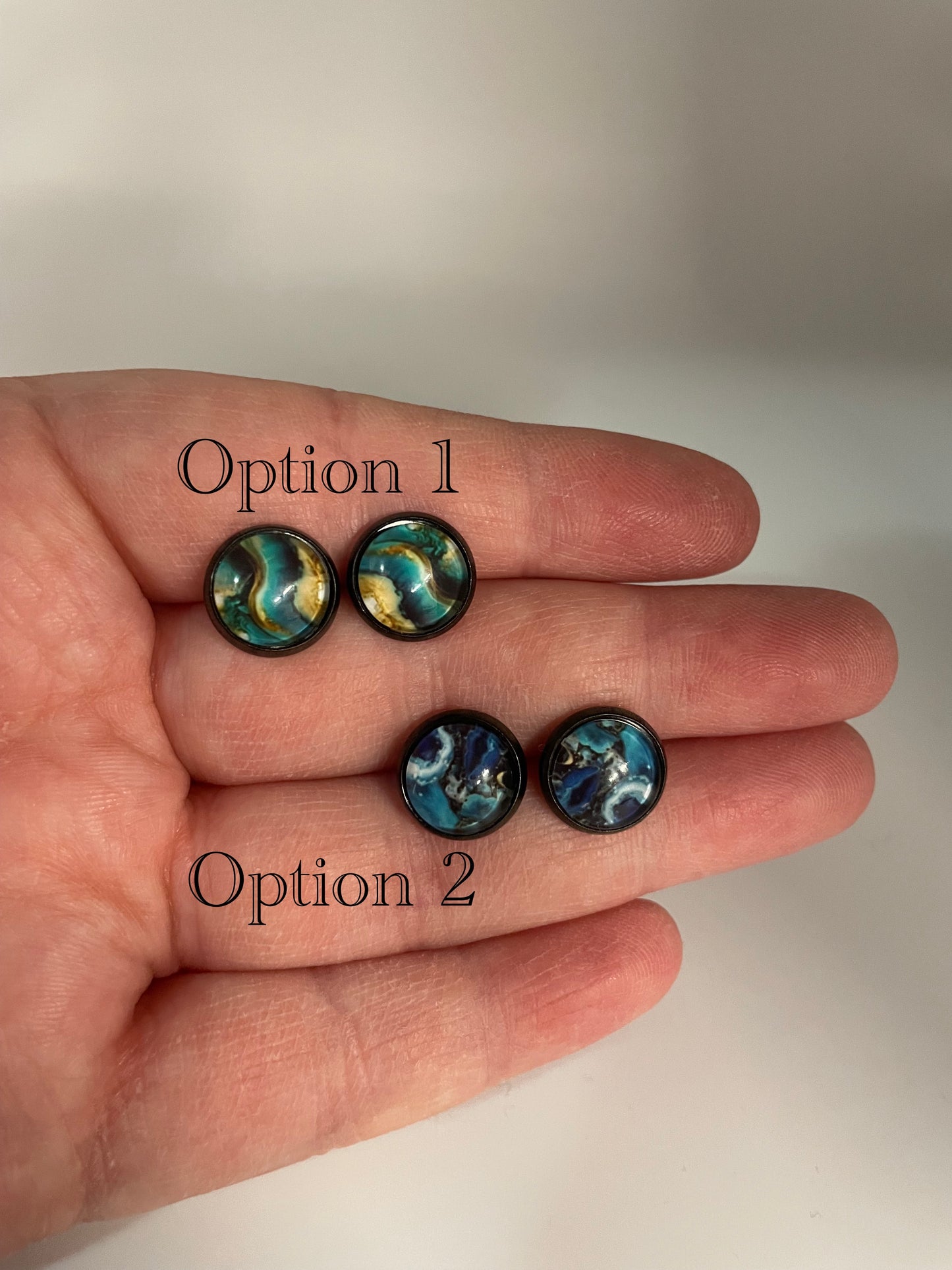 Ocean Wave Stud Earrings-Stainless Steel+Nickel Free